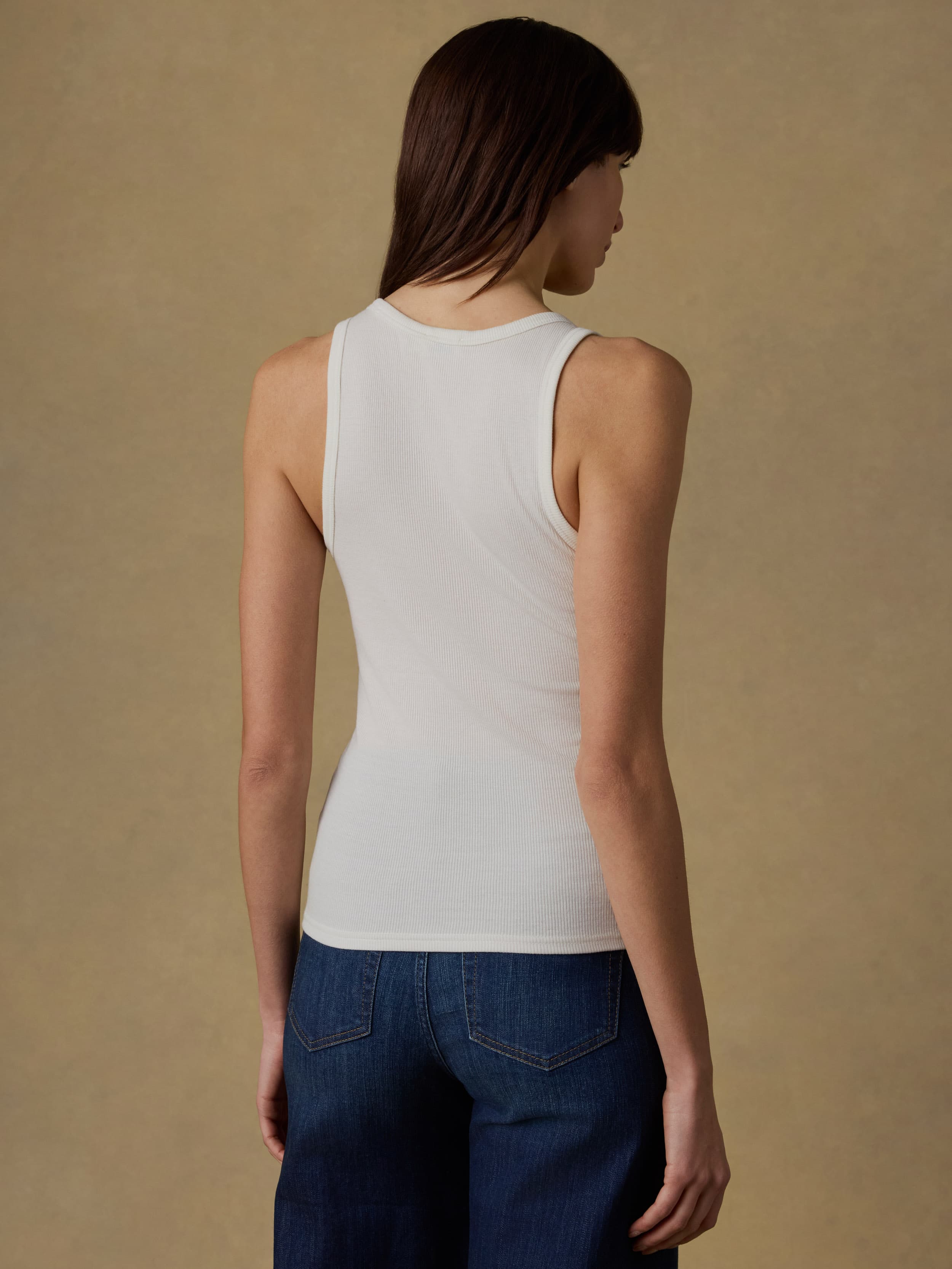 Featherweight Freestyle Tank - Egret | Faherty Brand