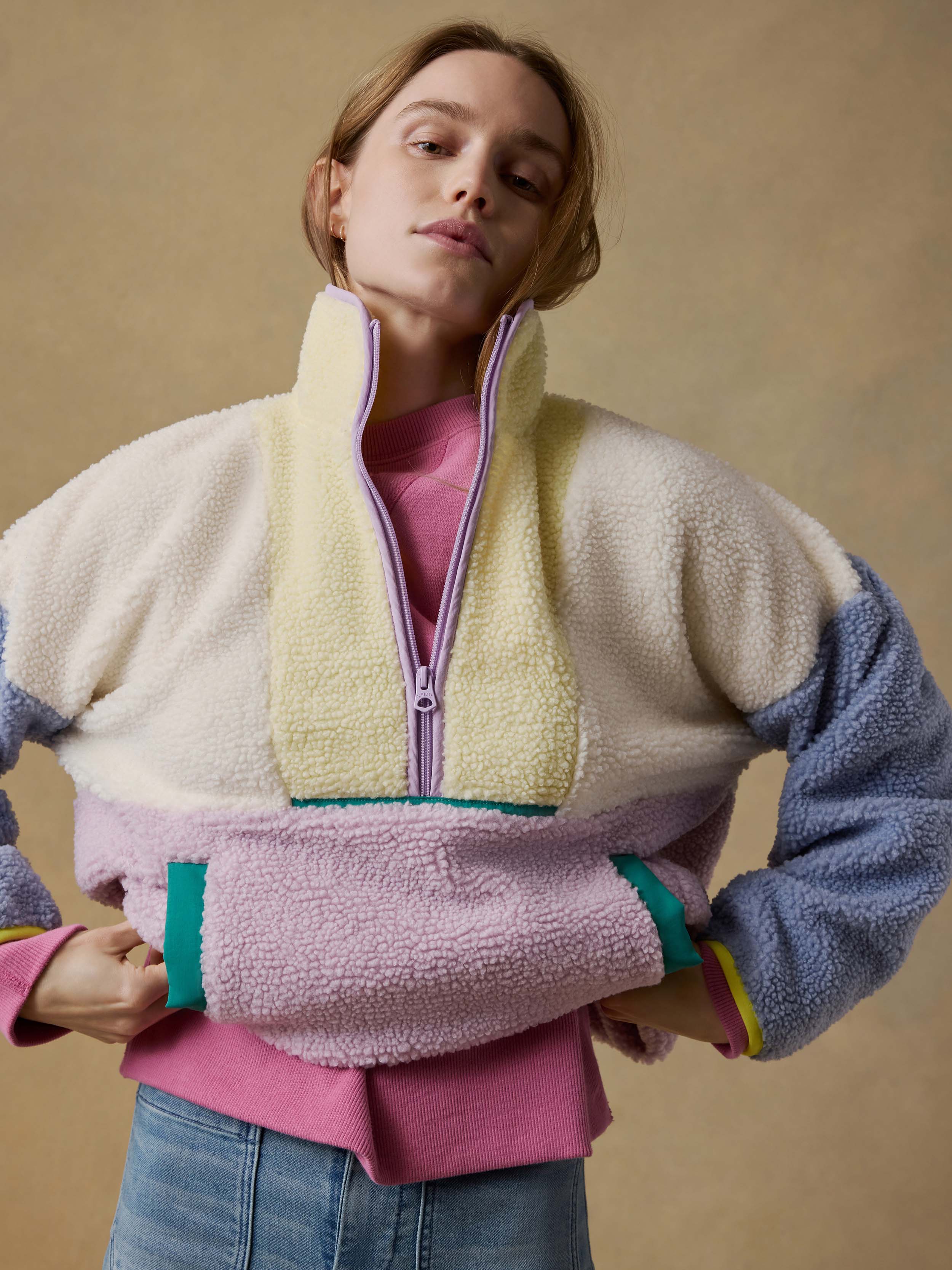 Fireside Fleece Pullover - Pastel Sunset | Faherty Brand