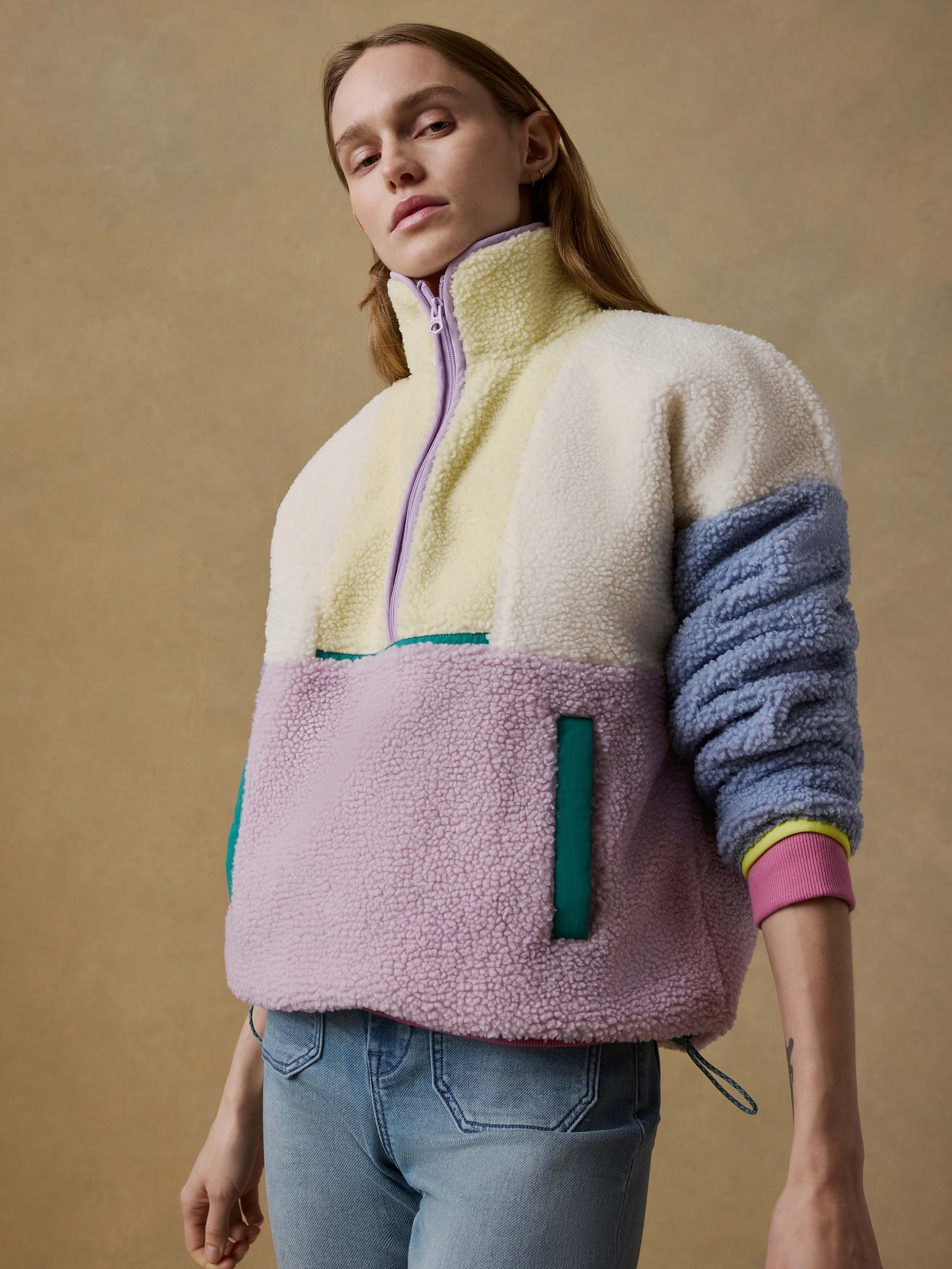 Fireside Fleece Pullover - Pastel Sunset | Faherty Brand