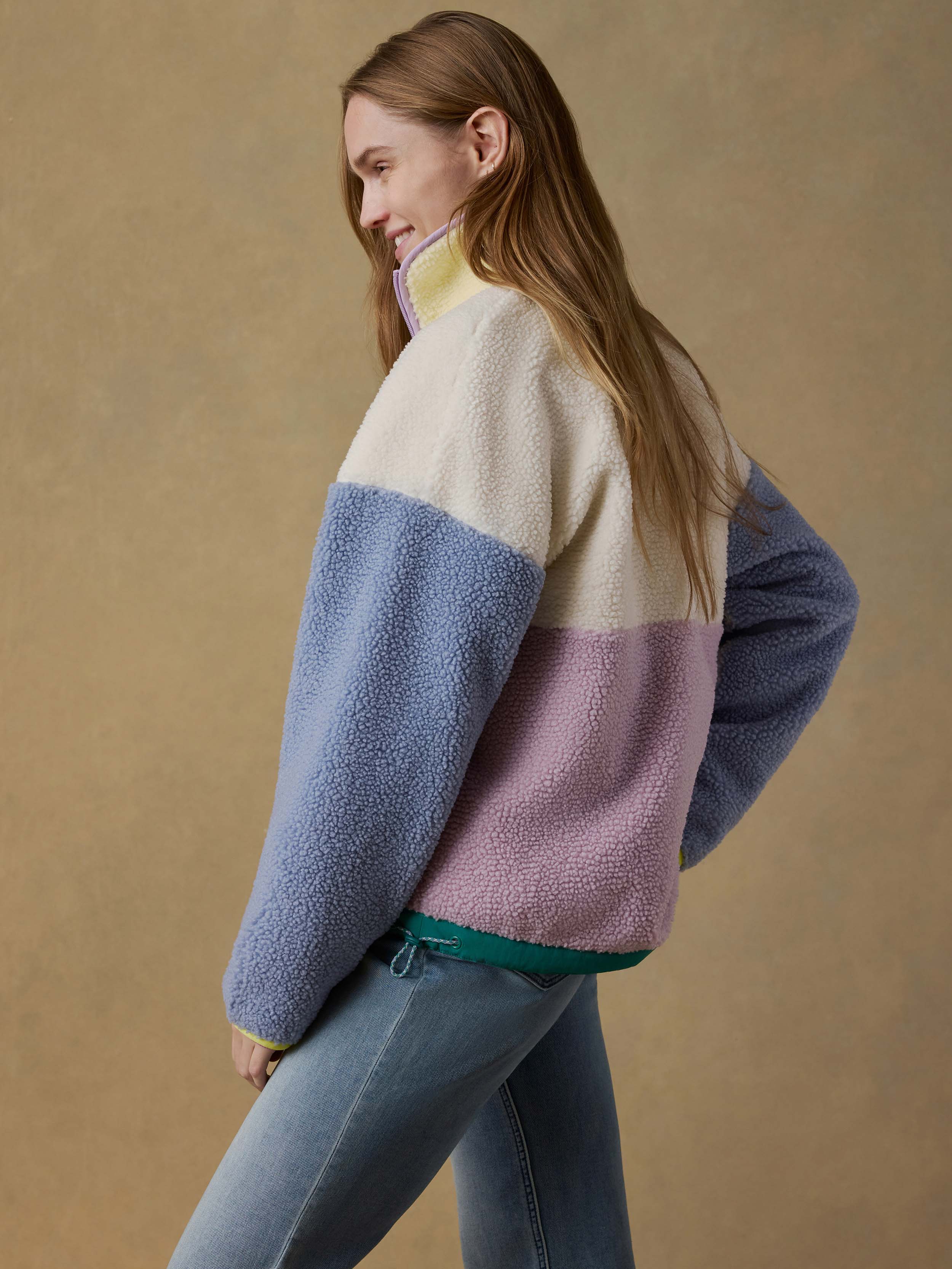 Fireside Fleece Pullover - Pastel Sunset | Faherty Brand