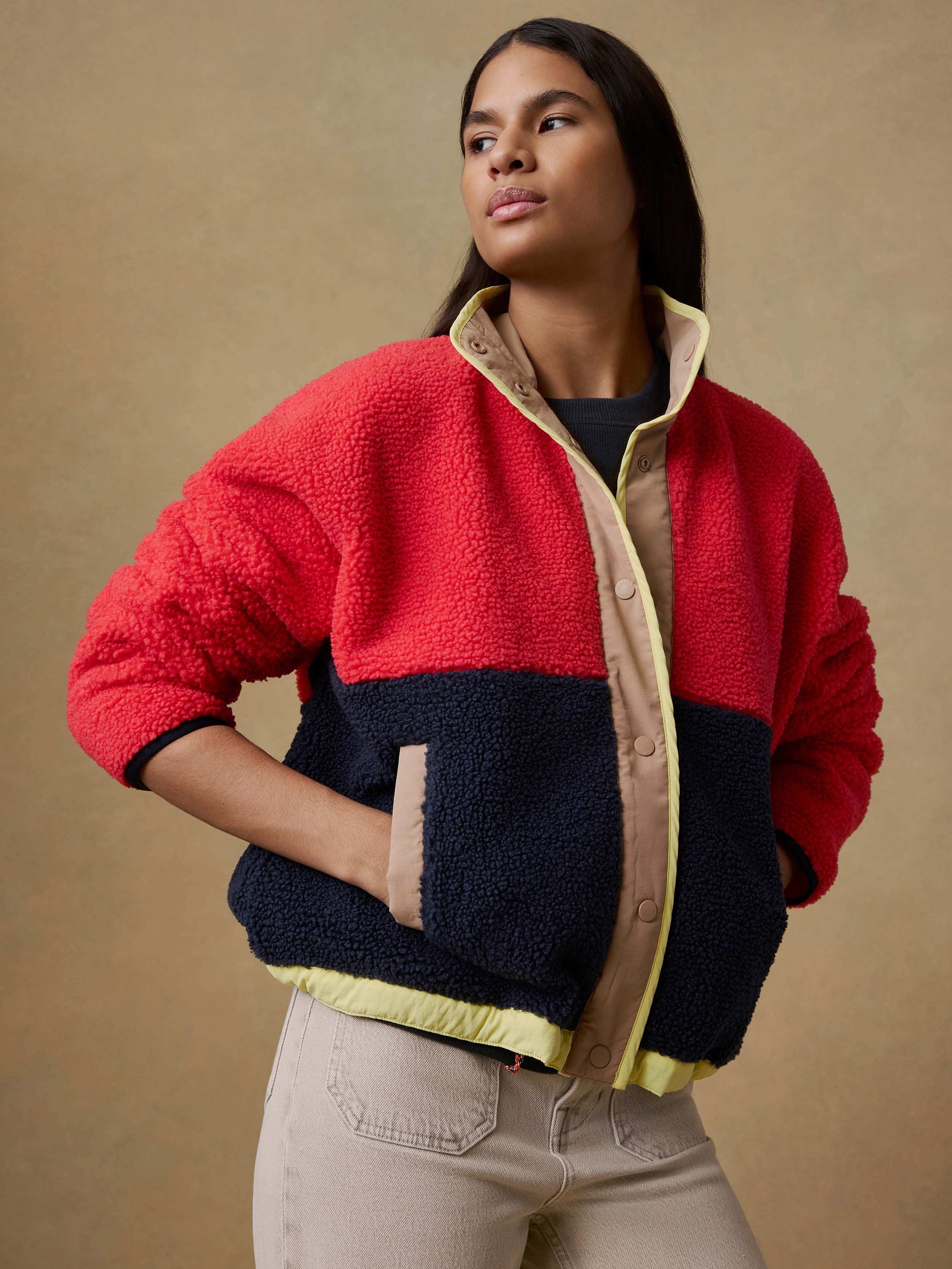 Fireside Fleece Jacket - Campfire Sunset | Faherty Brand
