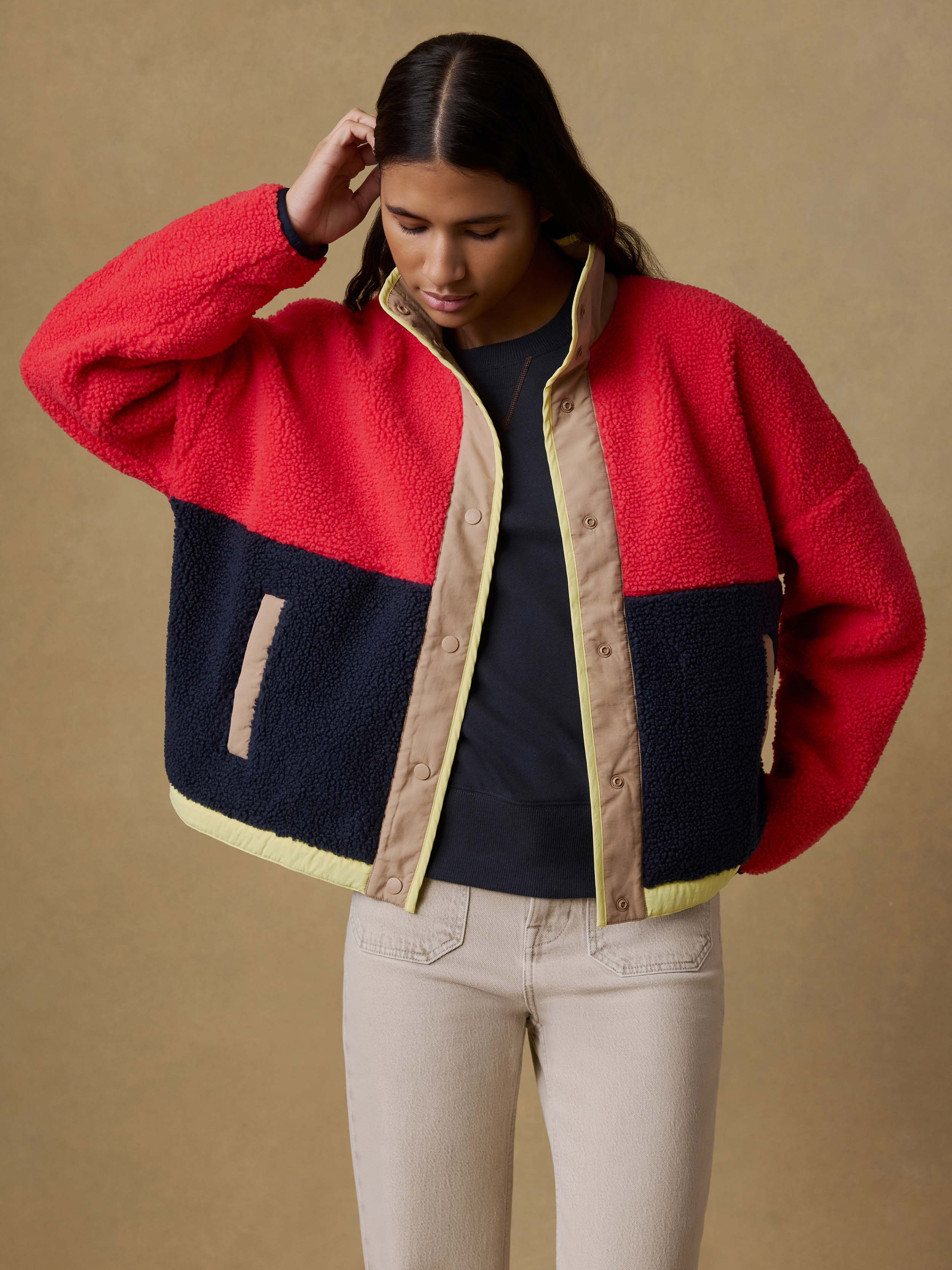 Fireside Fleece Jacket - Campfire Sunset | Faherty Brand