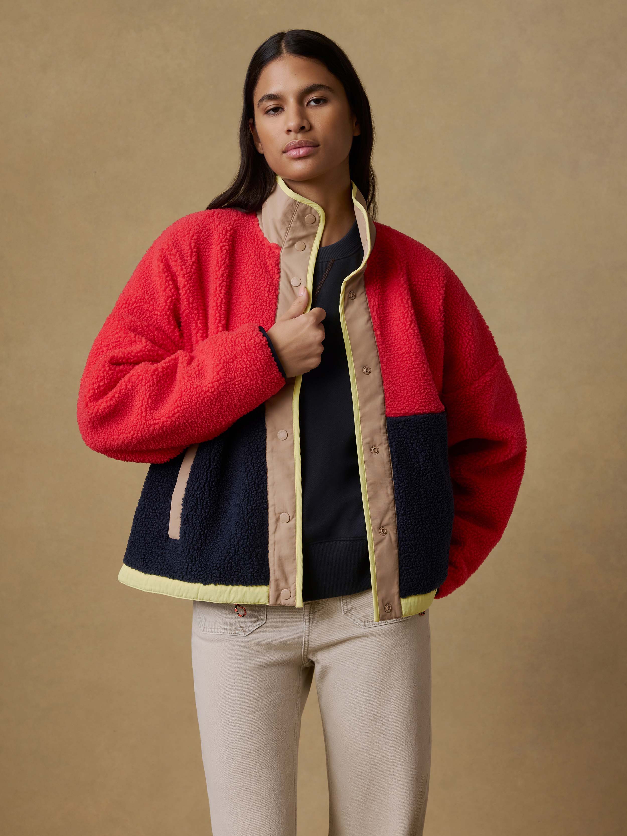 Fireside Fleece Jacket - Campfire Sunset | Faherty Brand