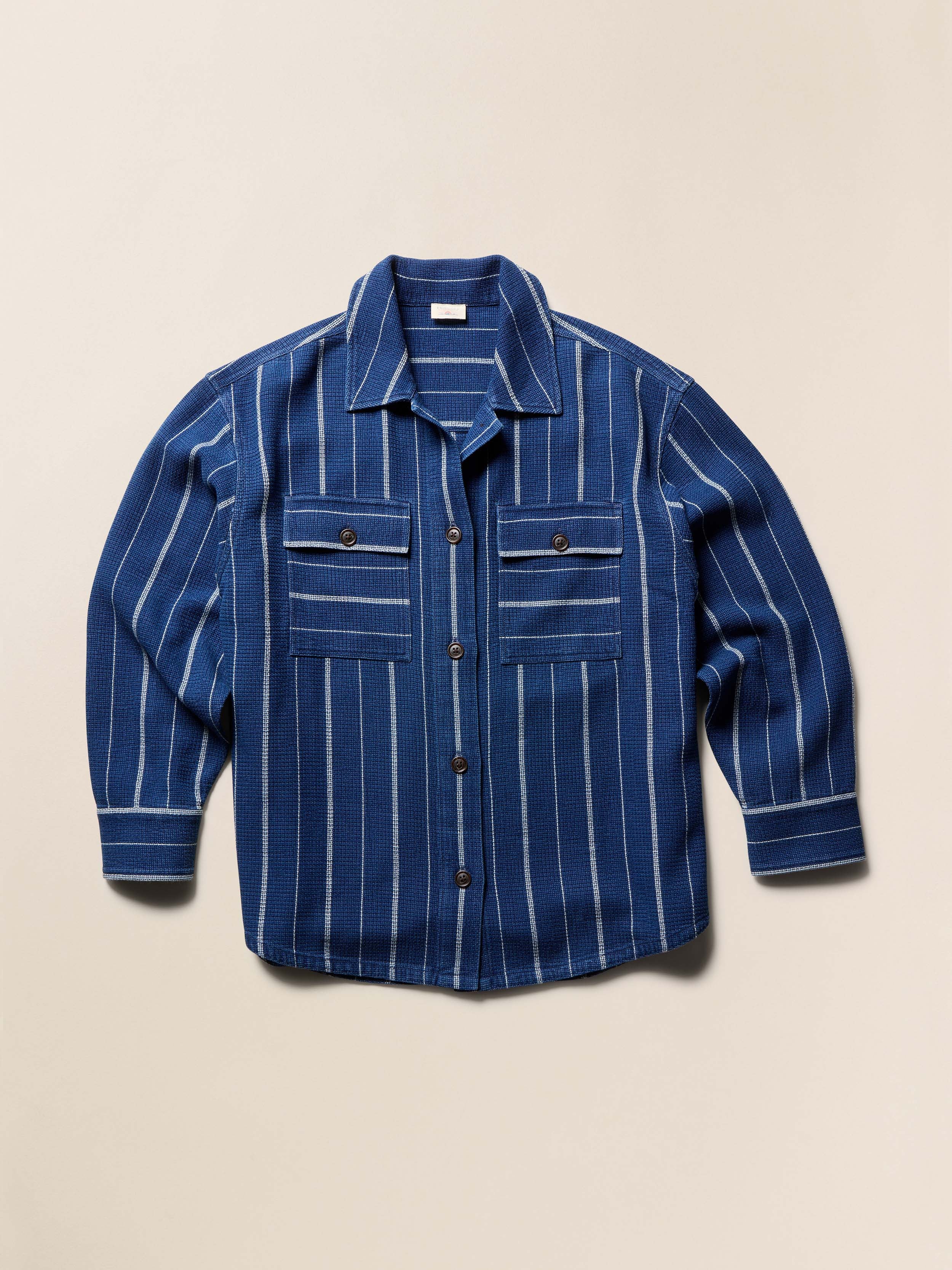 Island Tide Shirt Jacket - Indigo Drift Stripe | Faherty Brand