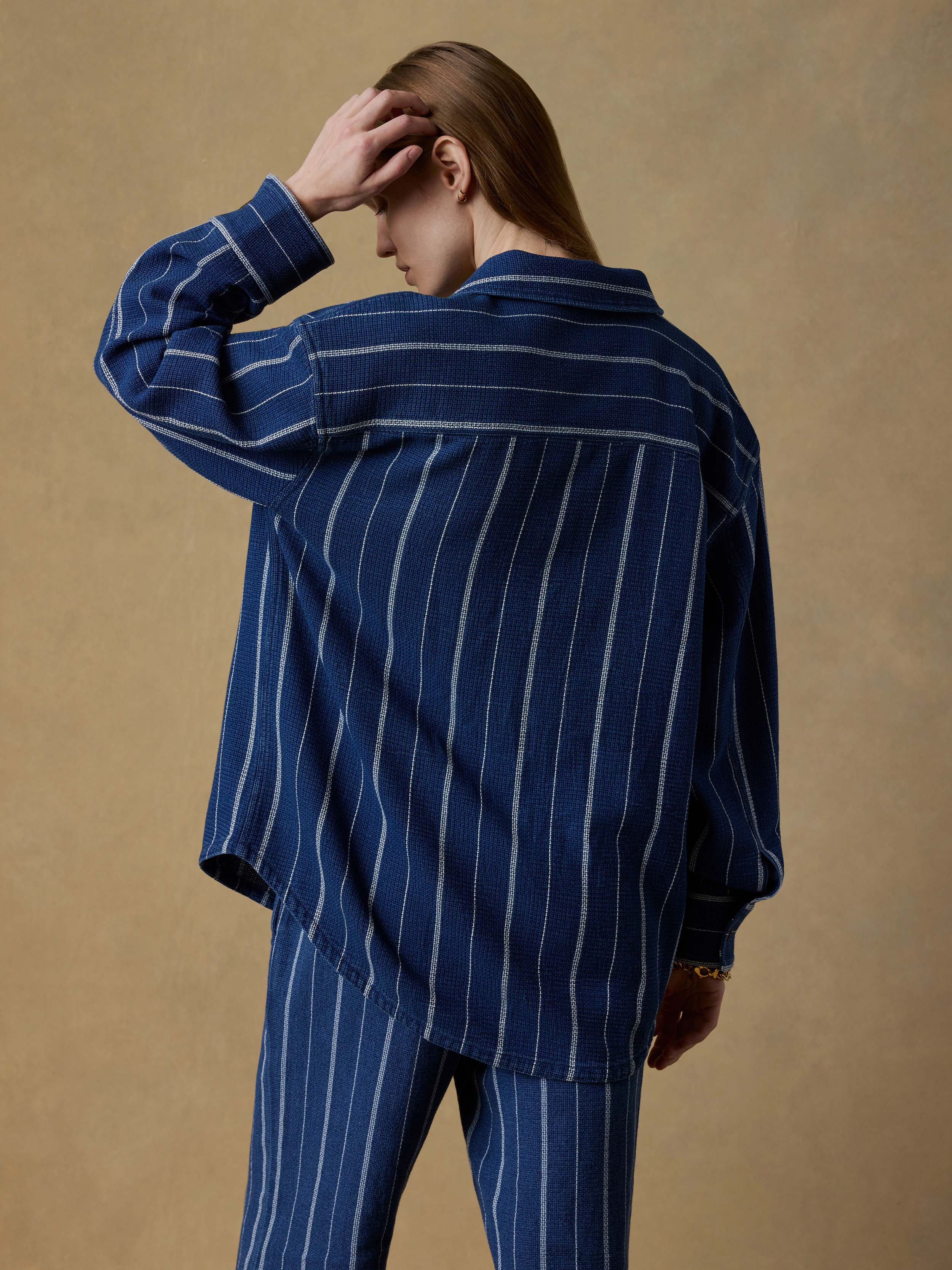 Island Tide Shirt Jacket - Indigo Drift Stripe | Faherty Brand