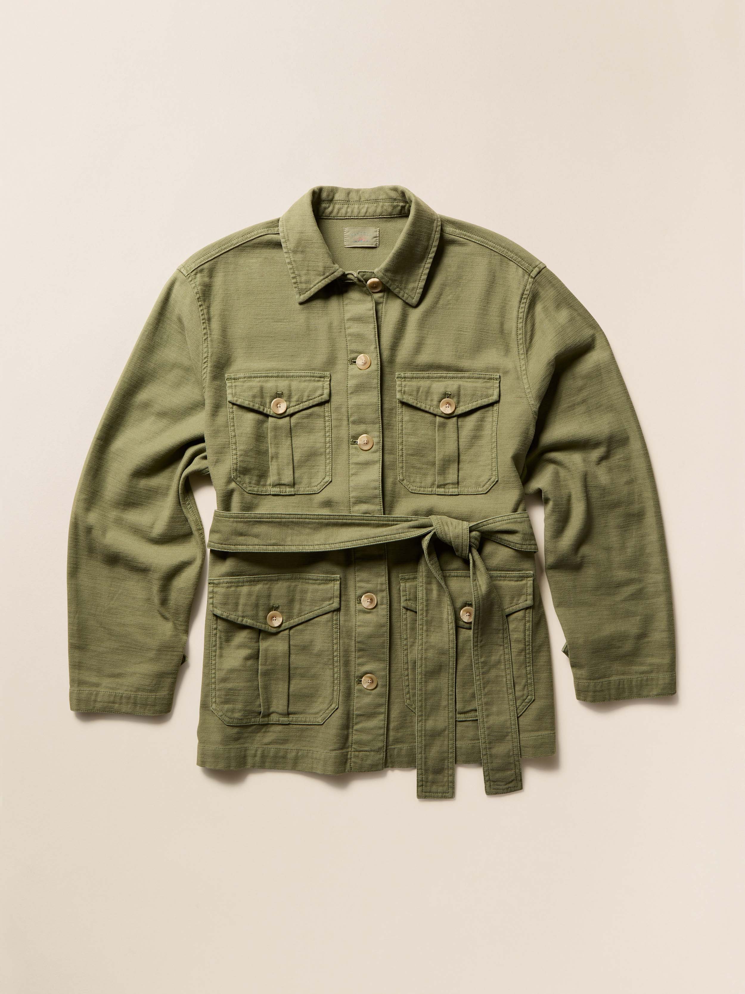 Soft Stretch Safari Jacket - Moss | Faherty Brand