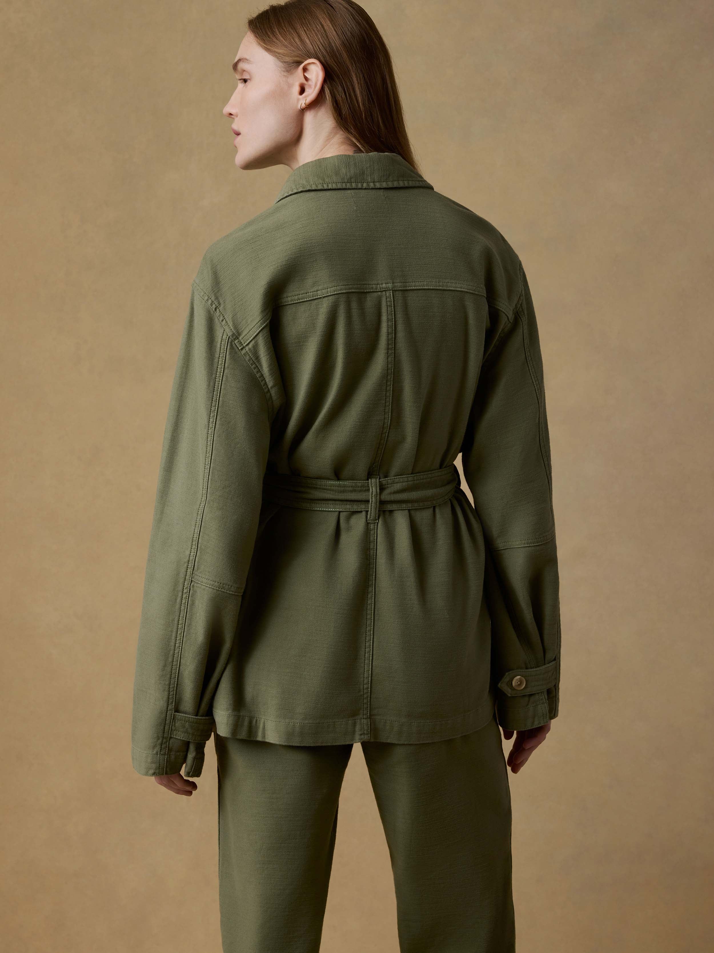Soft Stretch Safari Jacket - Moss | Faherty Brand