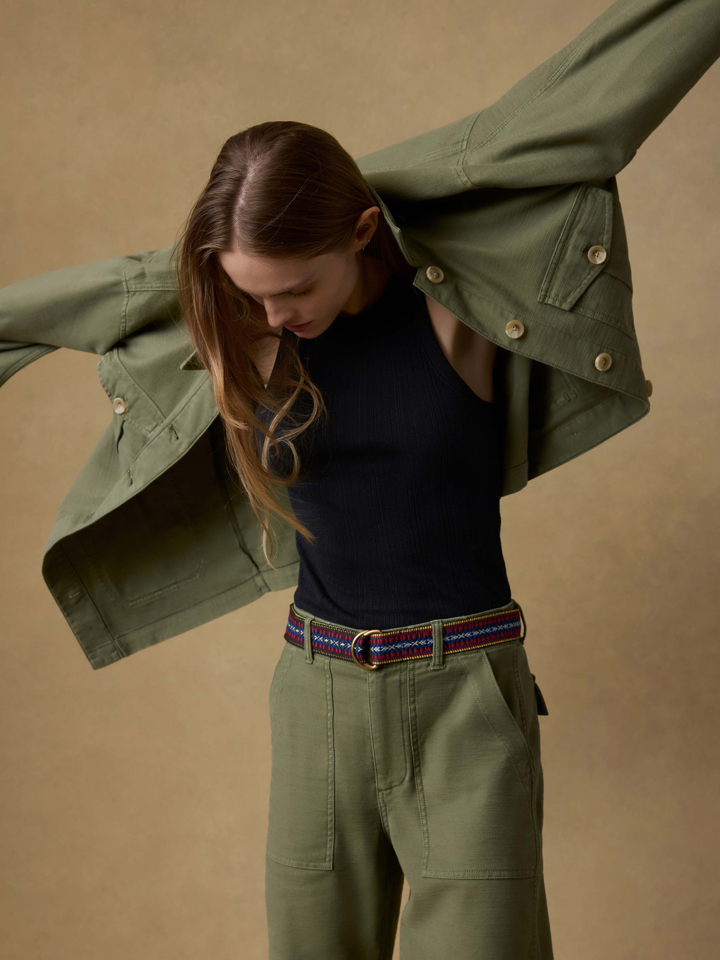 Soft Stretch Safari Jacket - Moss | Faherty Brand