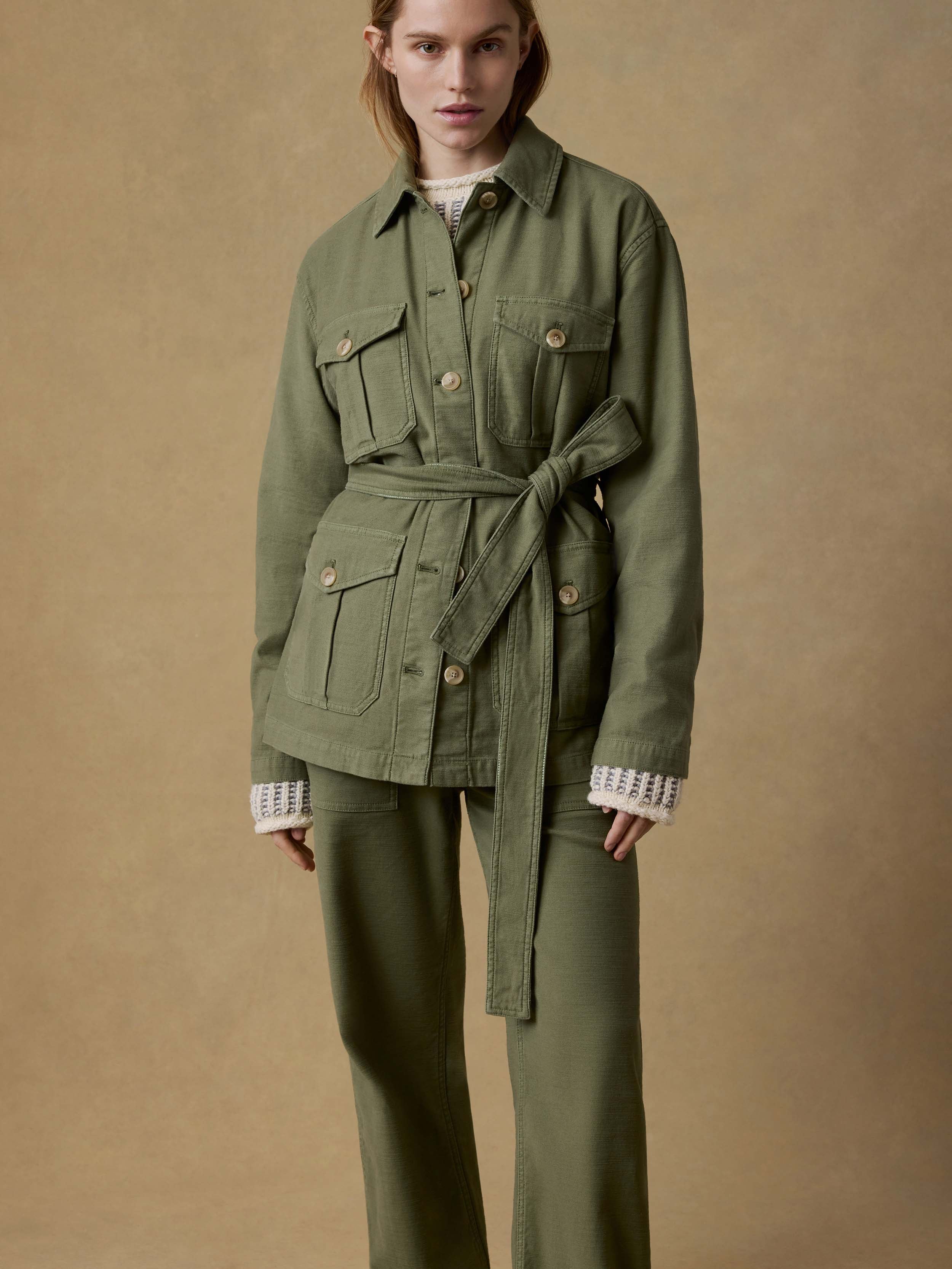 Soft Stretch Safari Jacket - Moss | Faherty Brand