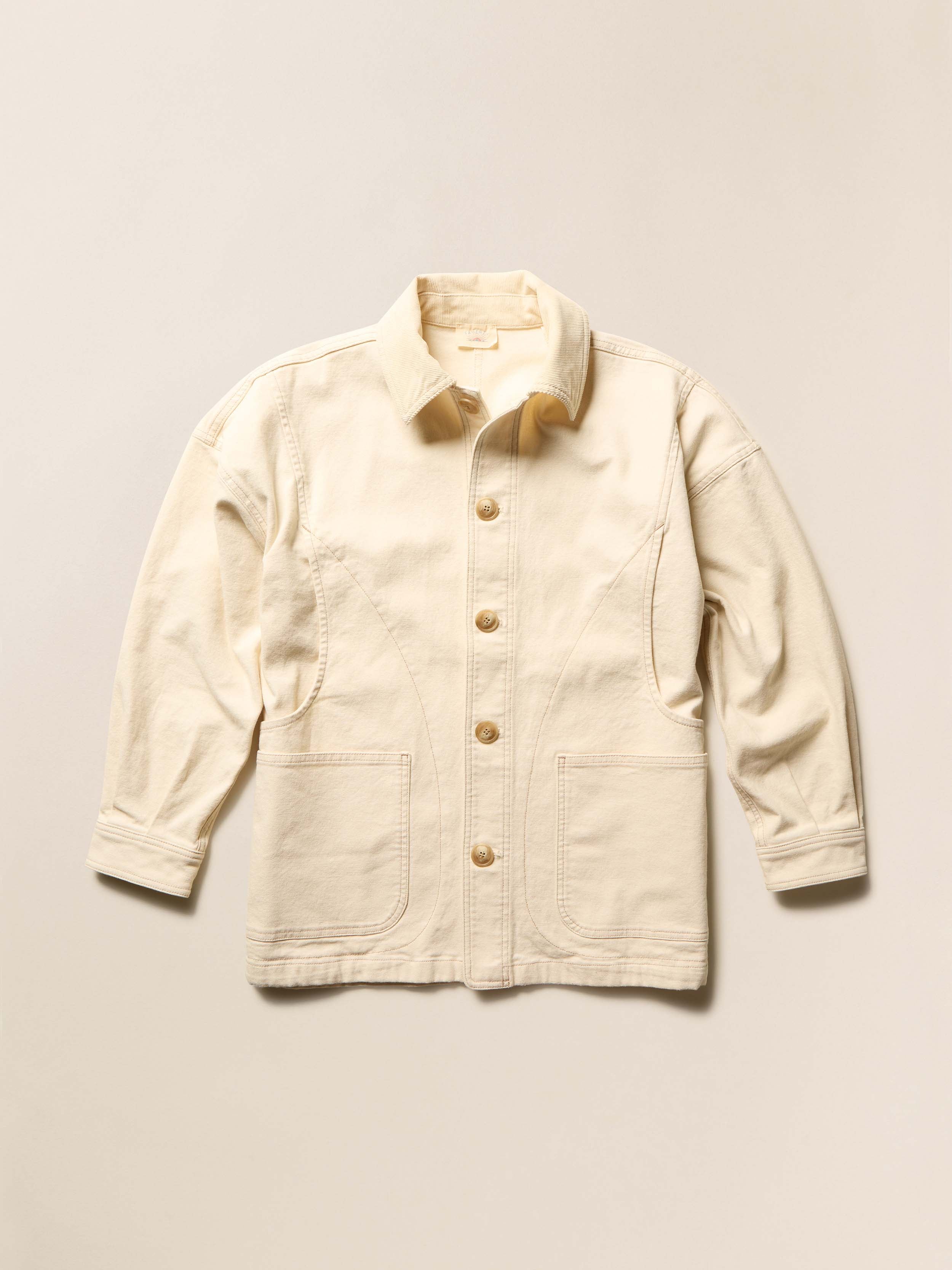 Sunwashed Canvas Chore Jacket - Sea Salt | Faherty Brand