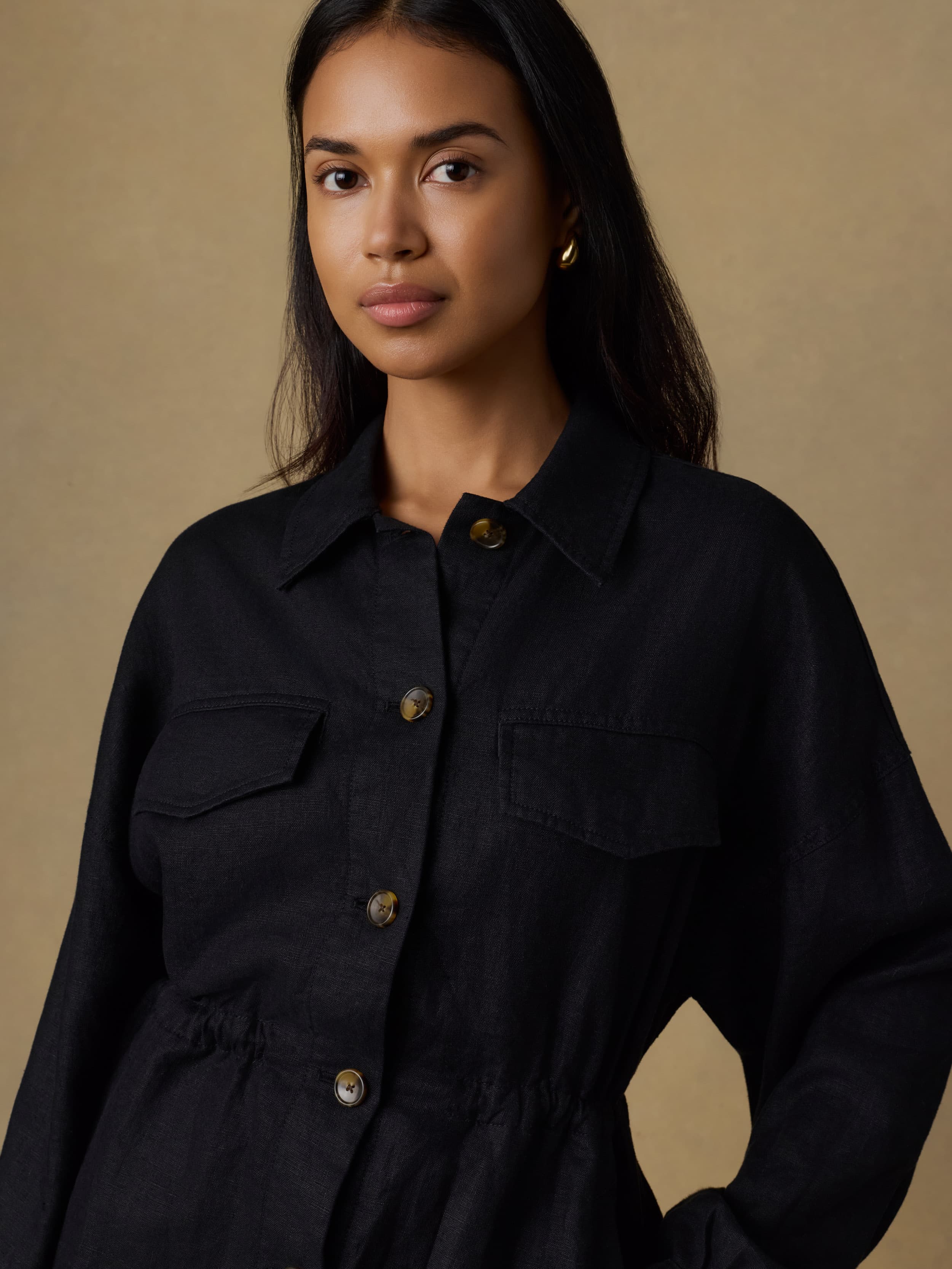 Sun Strider Utility Jacket - Black | Faherty Brand