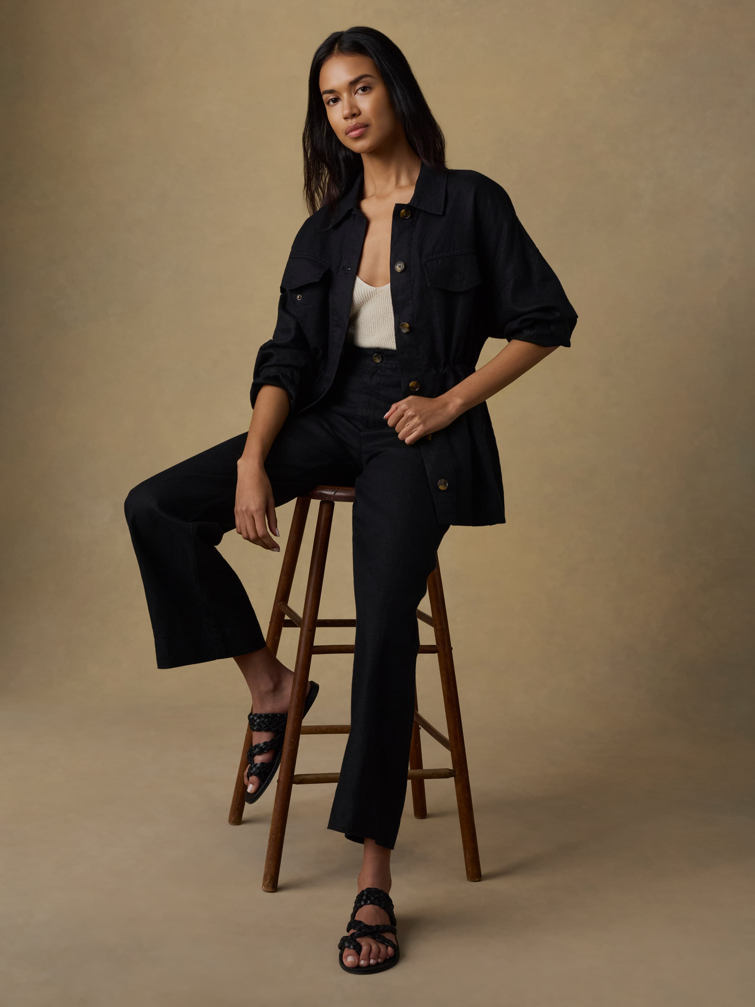 Sun Strider Utility Jacket - Black | Faherty Brand