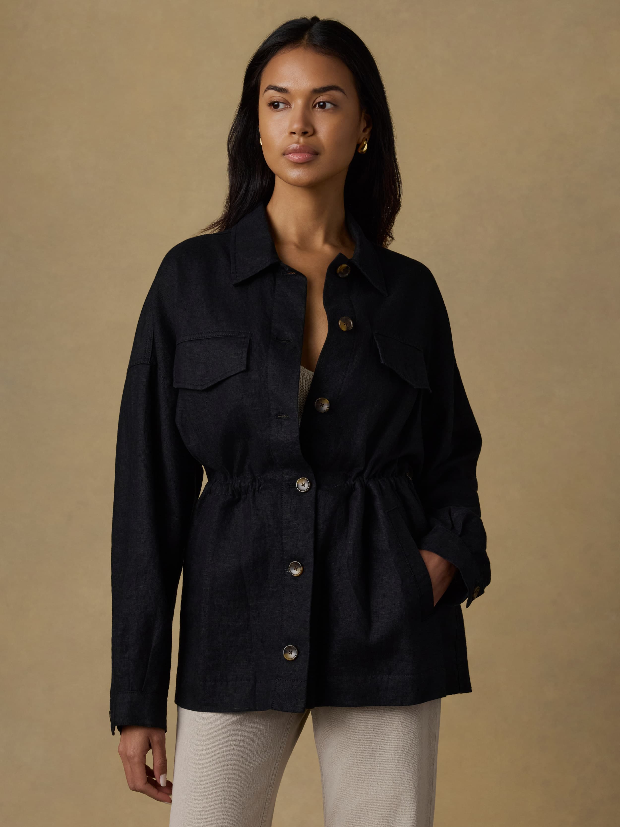 Sun Strider Utility Jacket - Black | Faherty Brand