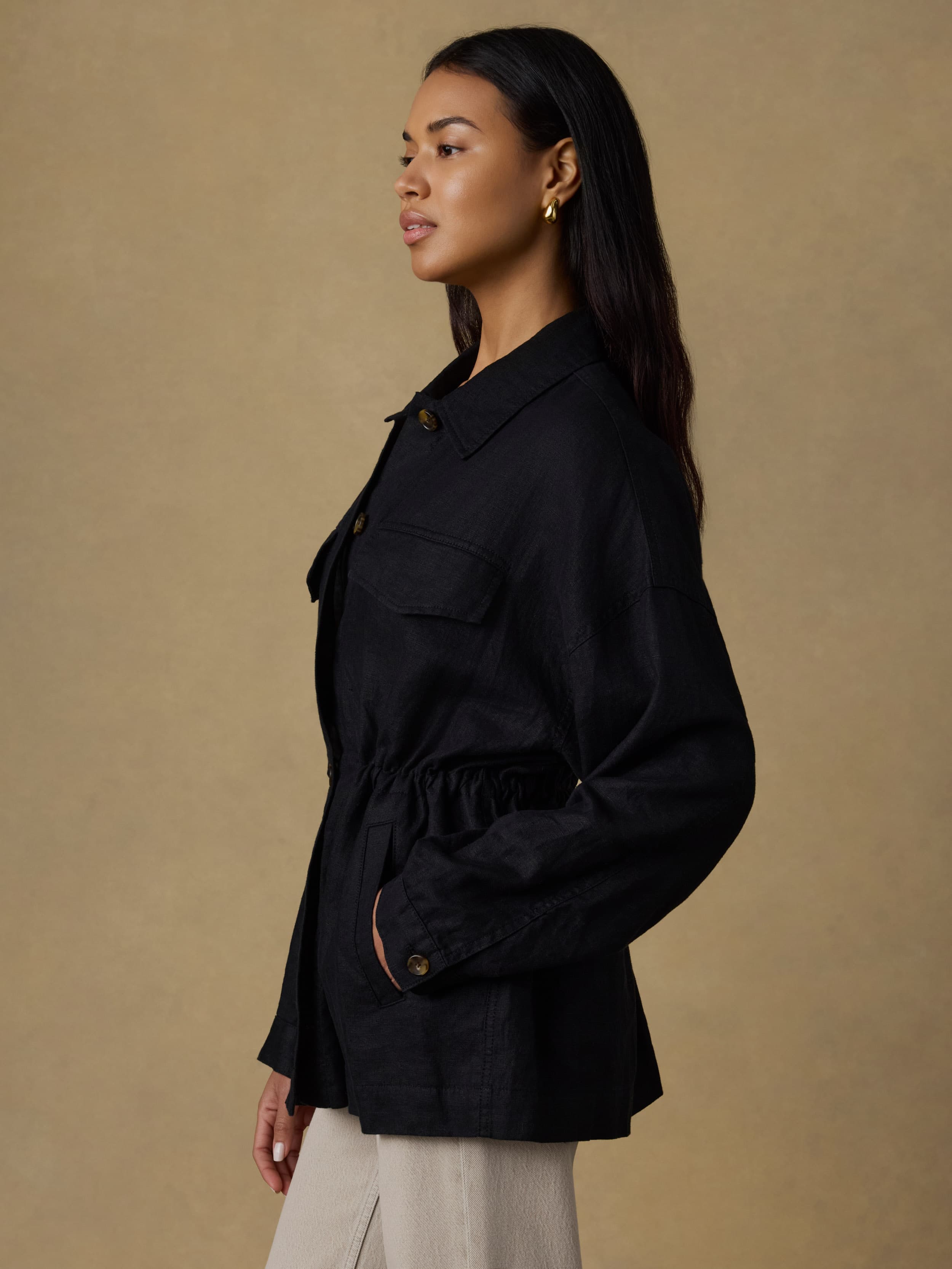 Sun Strider Utility Jacket - Black | Faherty Brand