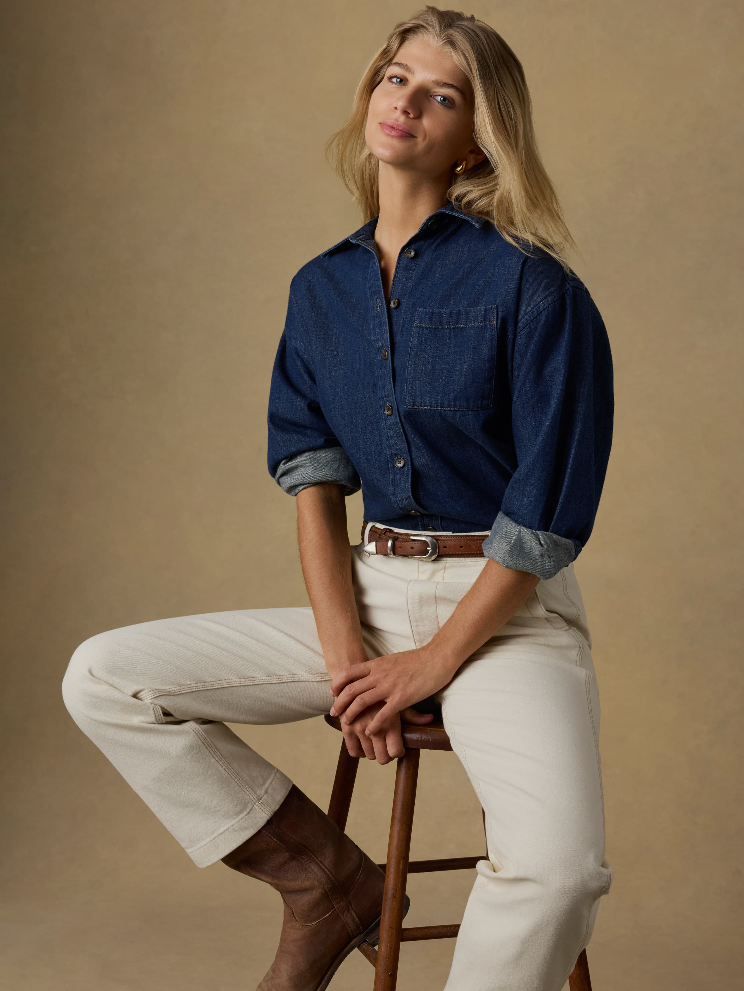 Sunfair Denim Shirt - Dark Sea Wash | Faherty Brand