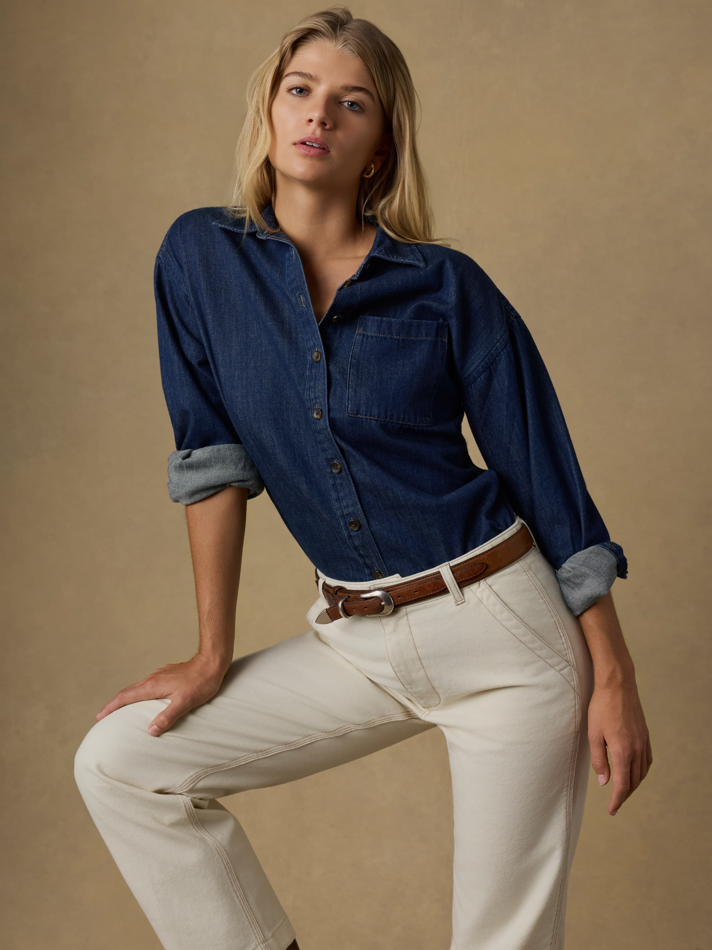 Sunfair Denim Shirt - Dark Sea Wash | Faherty Brand