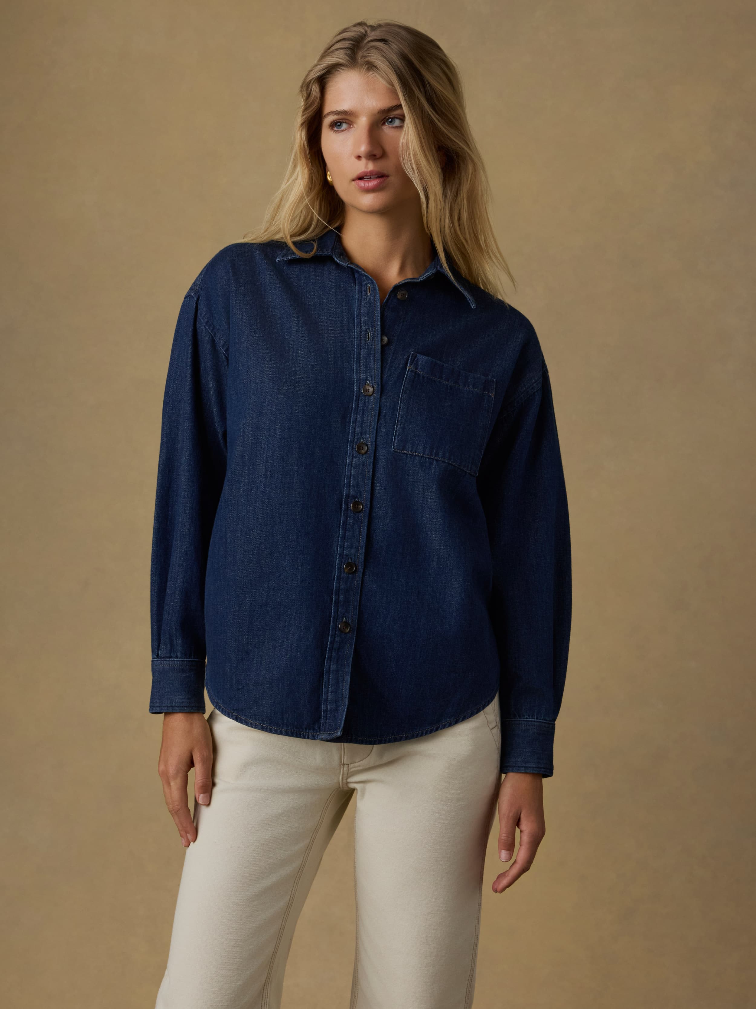 Sunfair Denim Shirt - Dark Sea Wash | Faherty Brand