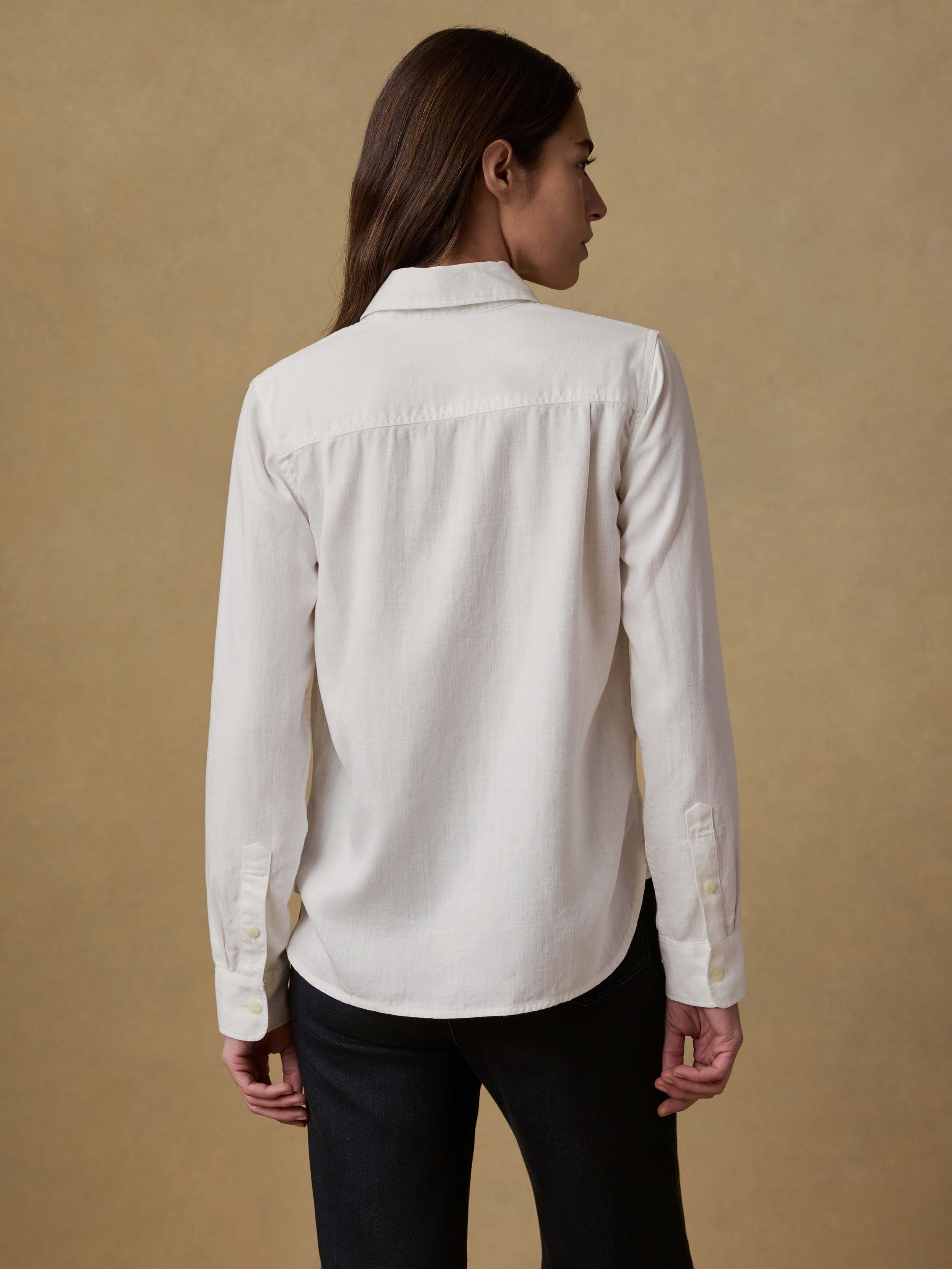 Tried & True Chambray Classic Shirt - White | Faherty Brand