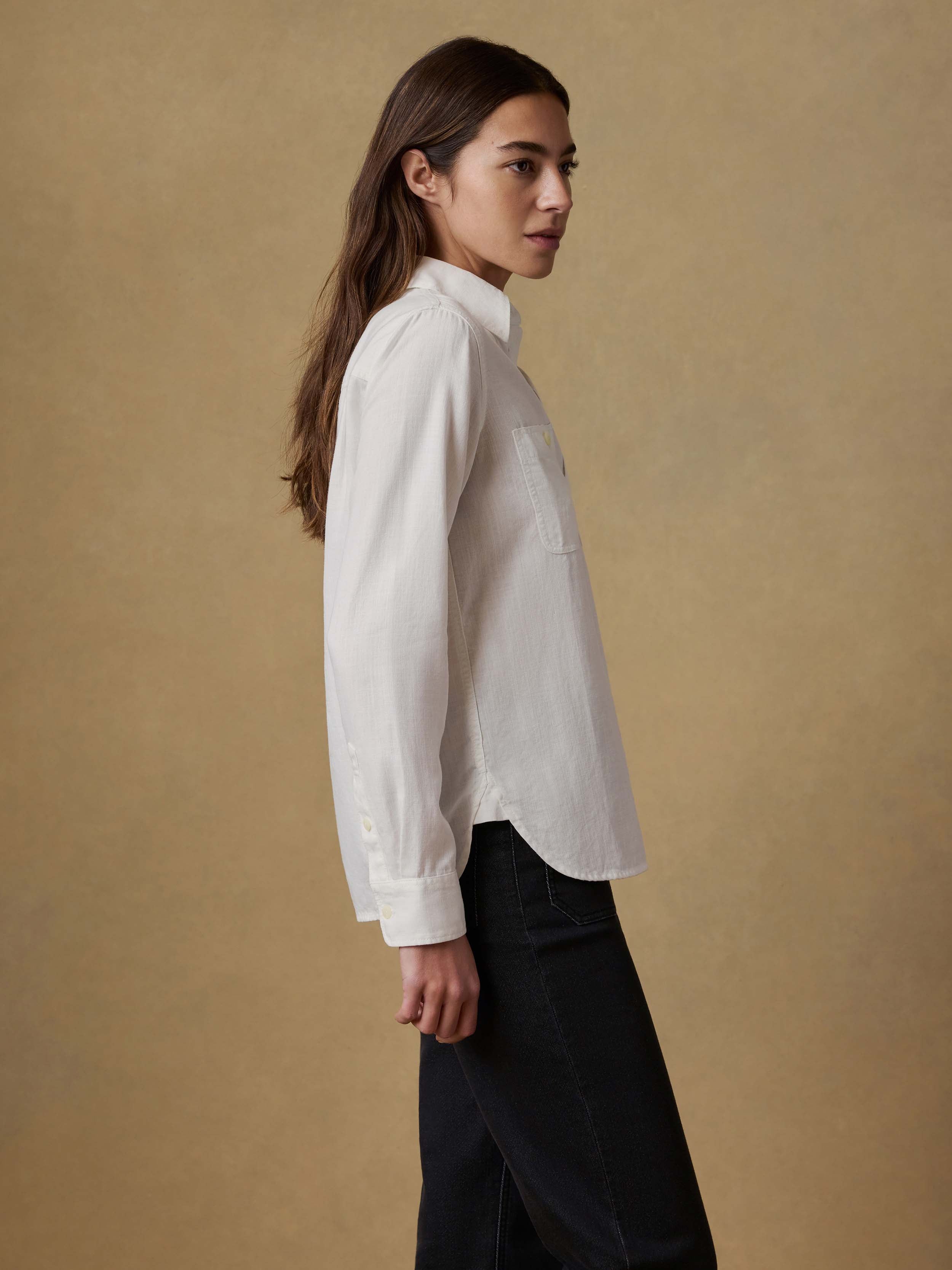 Tried & True Chambray Classic Shirt - White | Faherty Brand