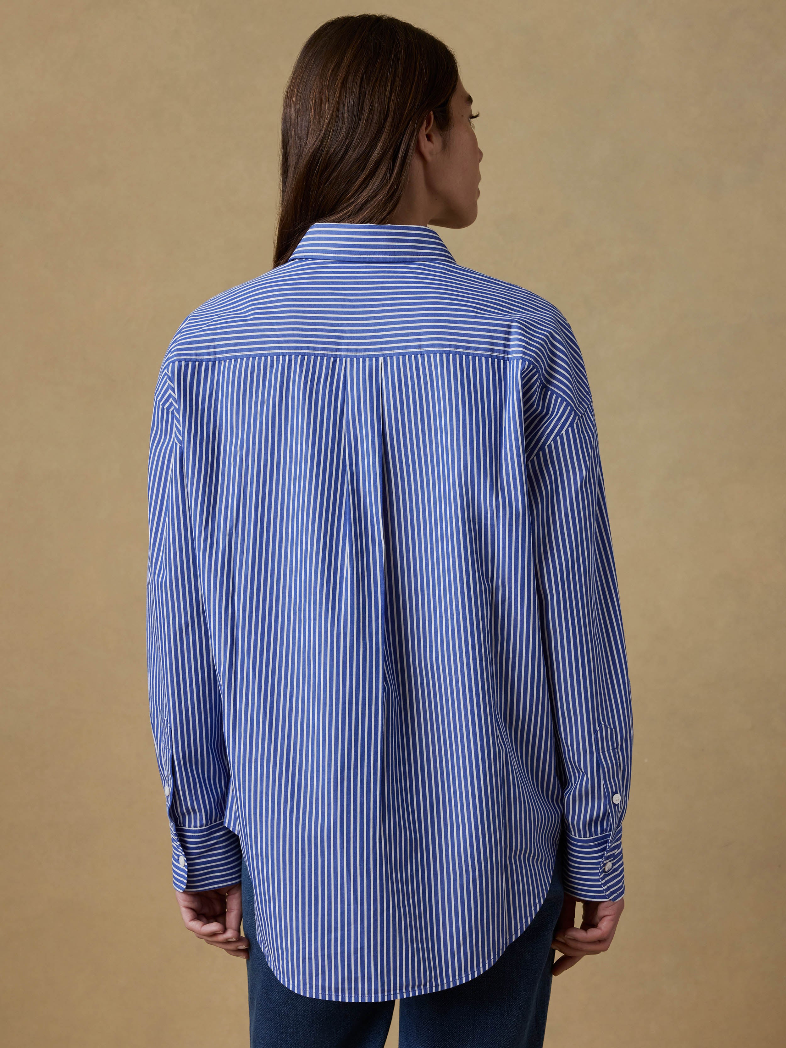 Coastal Poplin Relaxed Shirt - Endless Coast Stripe | Faherty Brand