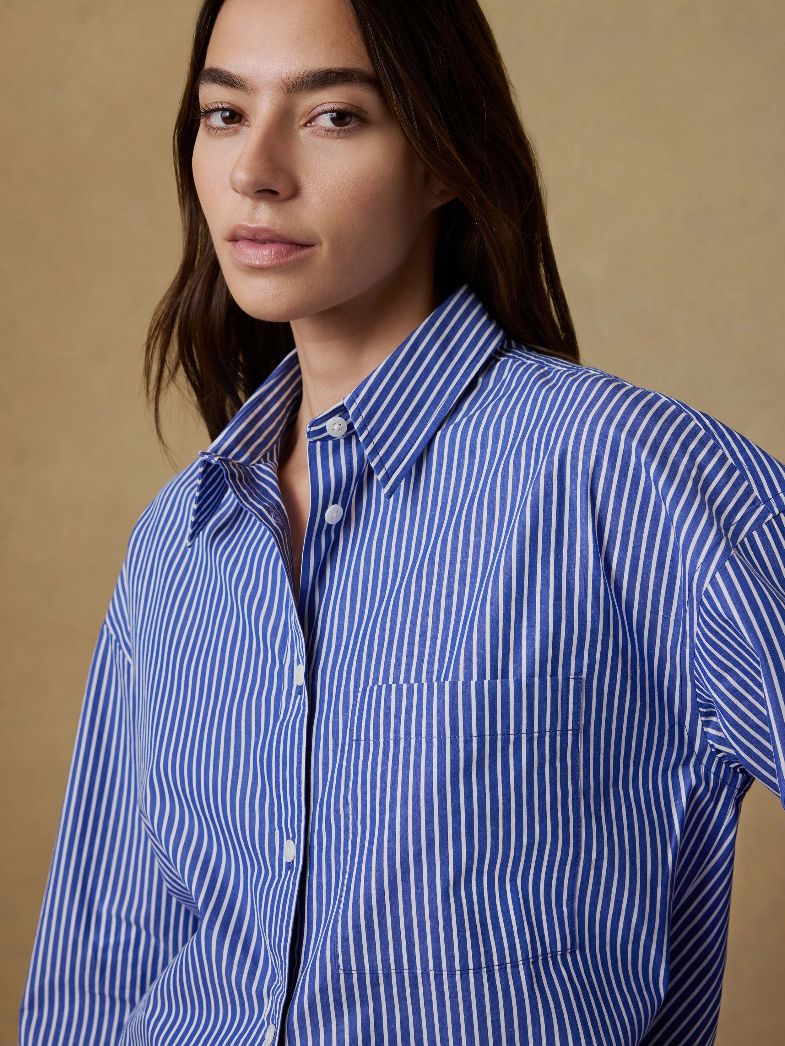 Coastal Poplin Relaxed Shirt - Endless Coast Stripe | Faherty Brand