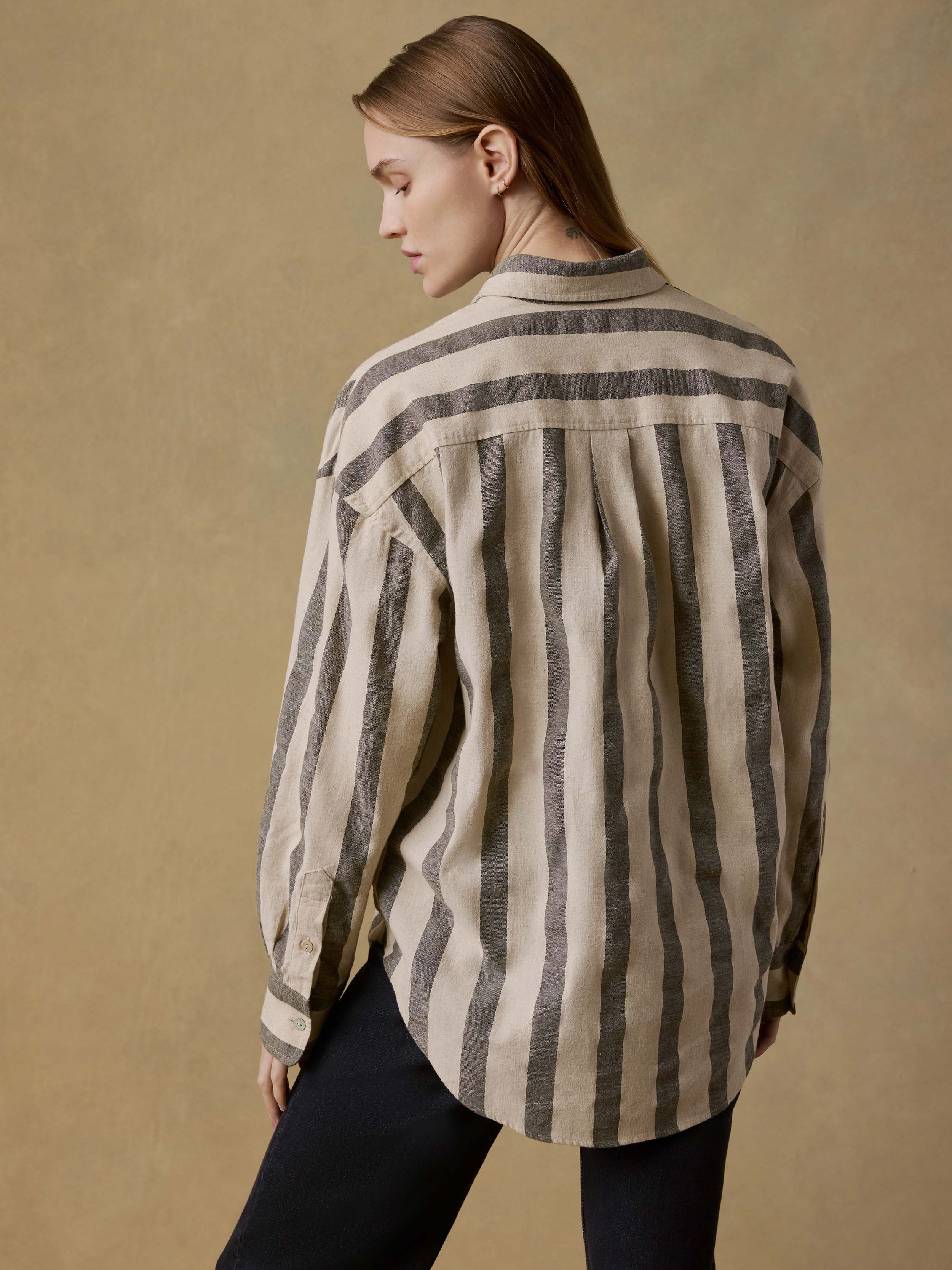 Cotton Linen Relaxed Shirt - Pine Bay Stripe | Faherty Brand