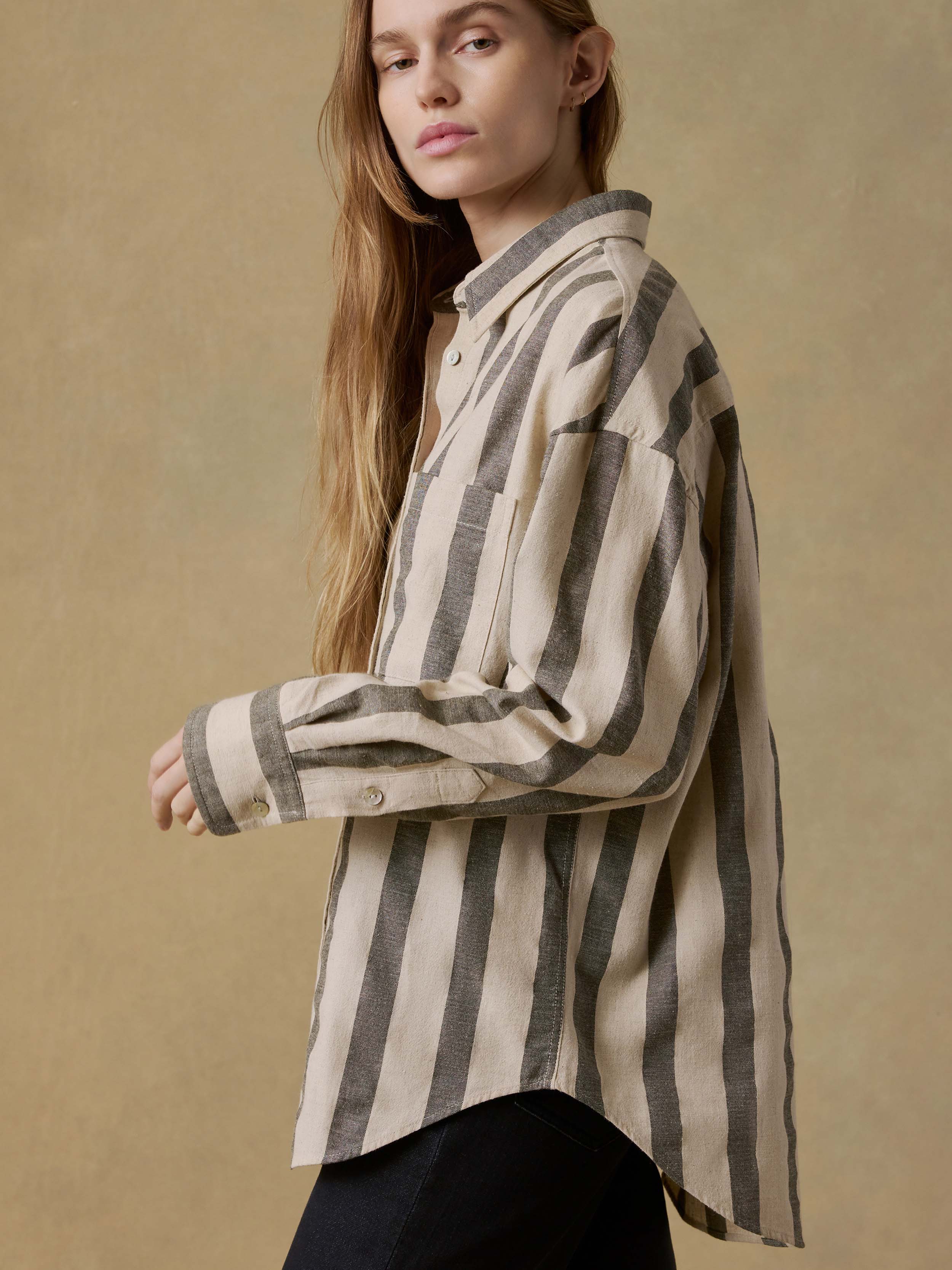Cotton Linen Relaxed Shirt - Pine Bay Stripe | Faherty Brand