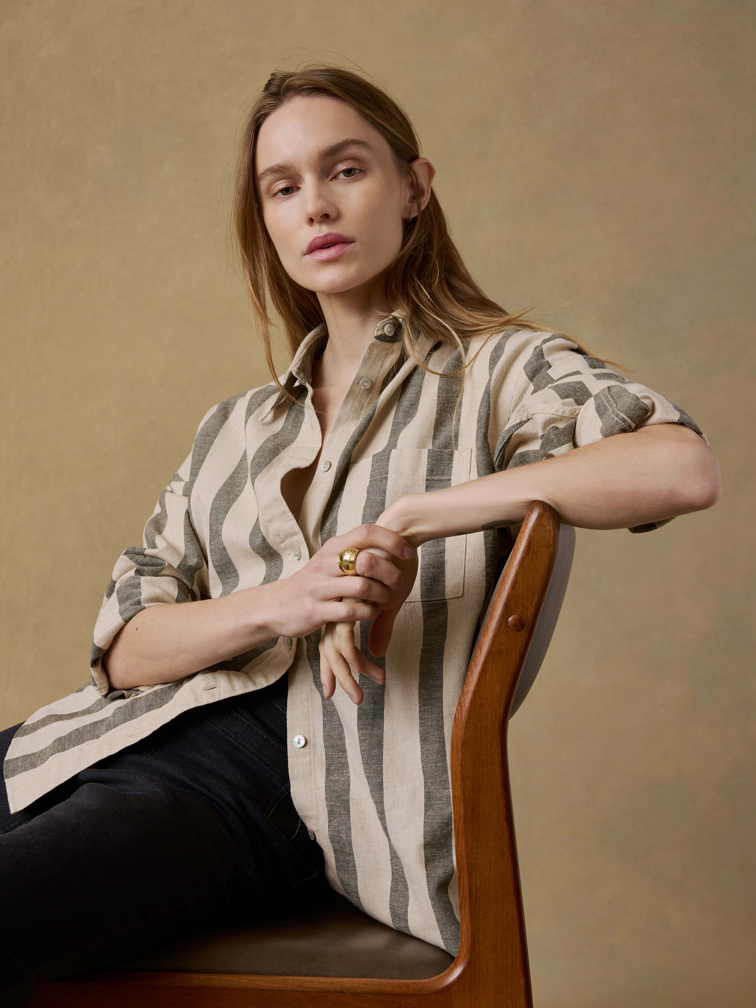 Cotton Linen Relaxed Shirt - Pine Bay Stripe | Faherty Brand