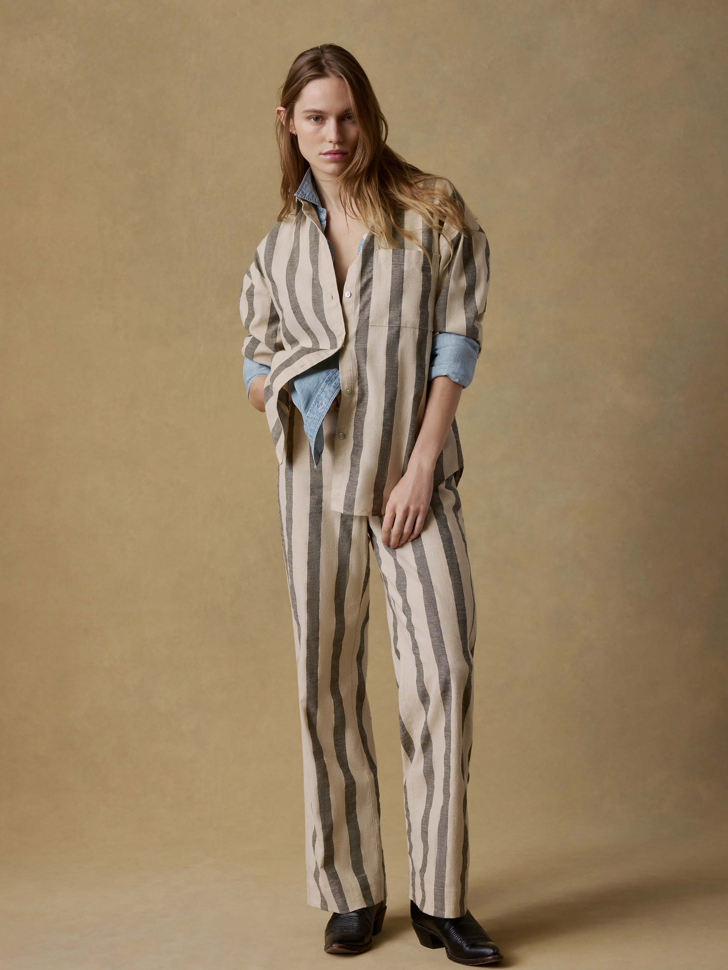 Cotton Linen Relaxed Shirt - Pine Bay Stripe | Faherty Brand