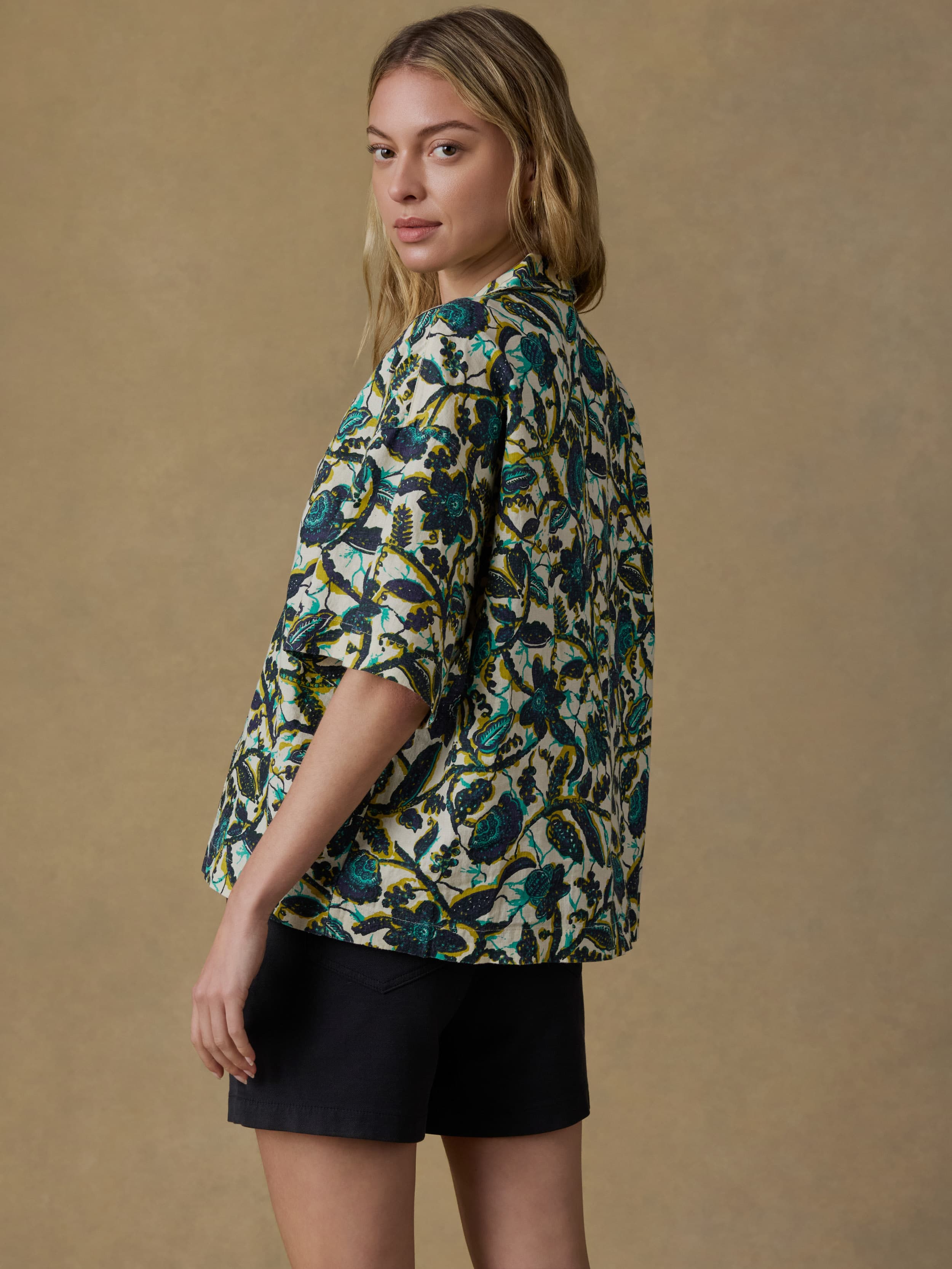 Montecito Linen Relaxed Camp Shirt - Tropics | Faherty Brand