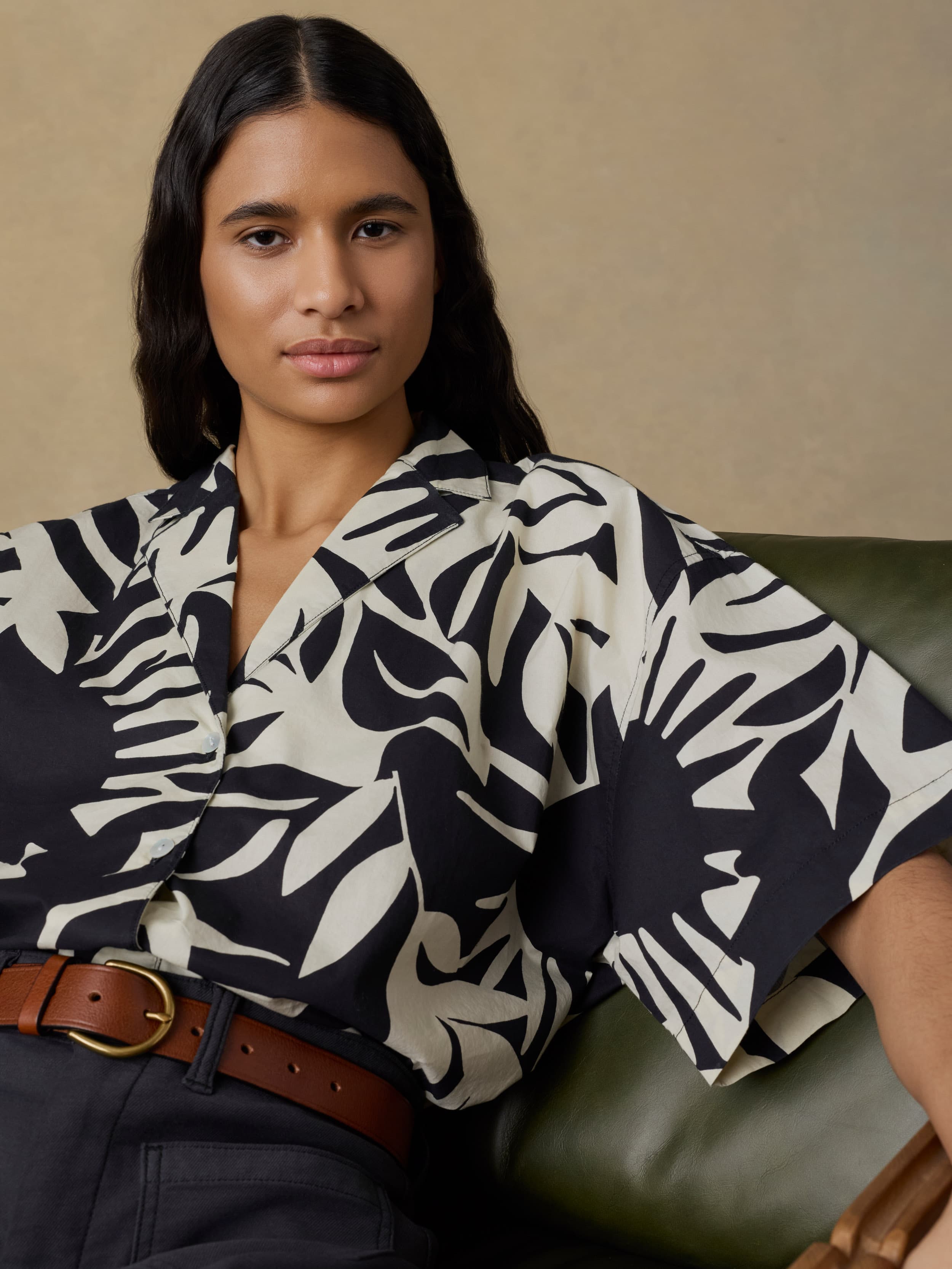 Coastal Poplin Relaxed Camp Shirt - Garden Sonata | Faherty Brand