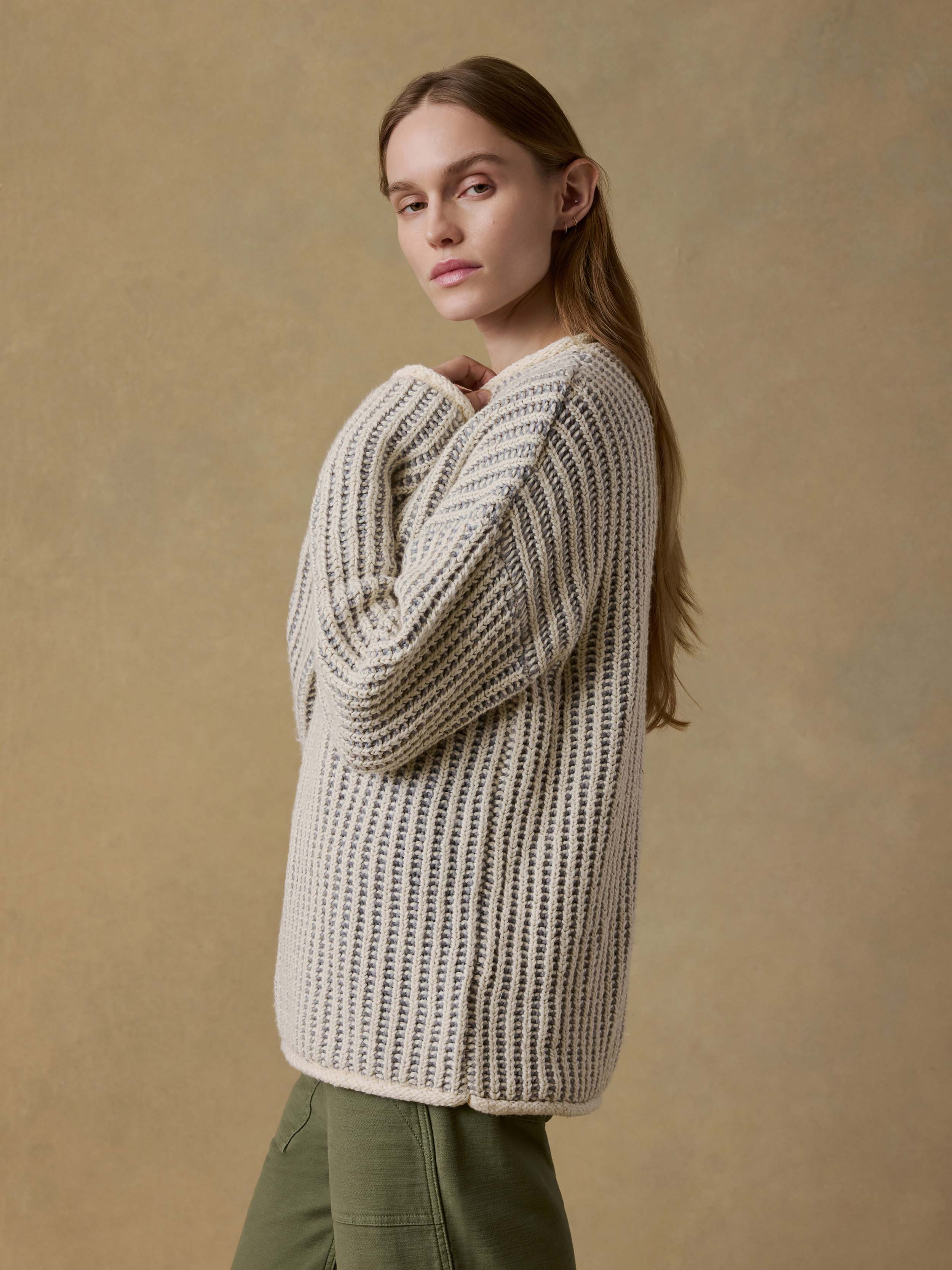 Heirloom Cotton Rollneck Sweater - Cream | Faherty Brand