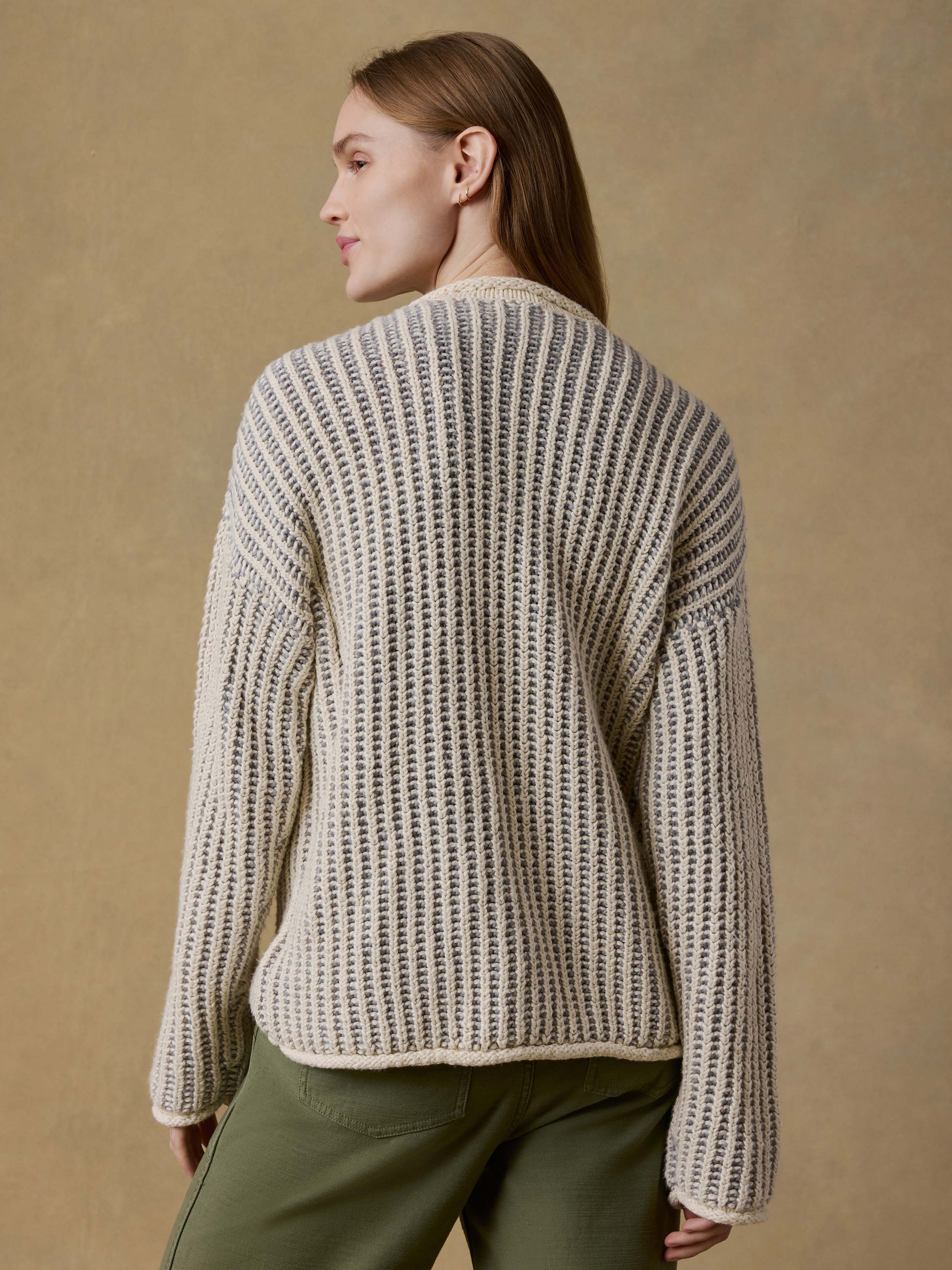Heirloom Cotton Rollneck Sweater - Cream | Faherty Brand