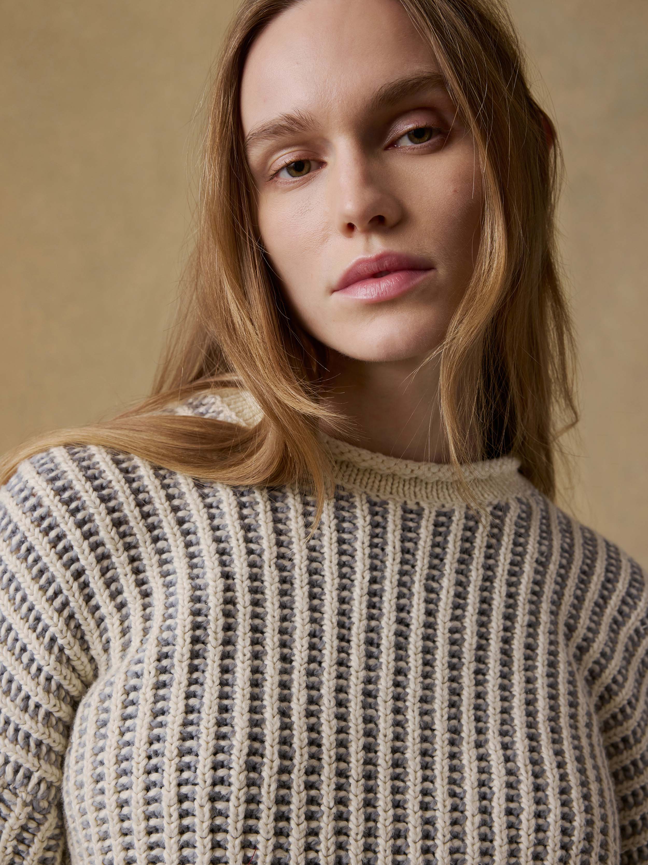 Heirloom Cotton Rollneck Sweater - Cream | Faherty Brand