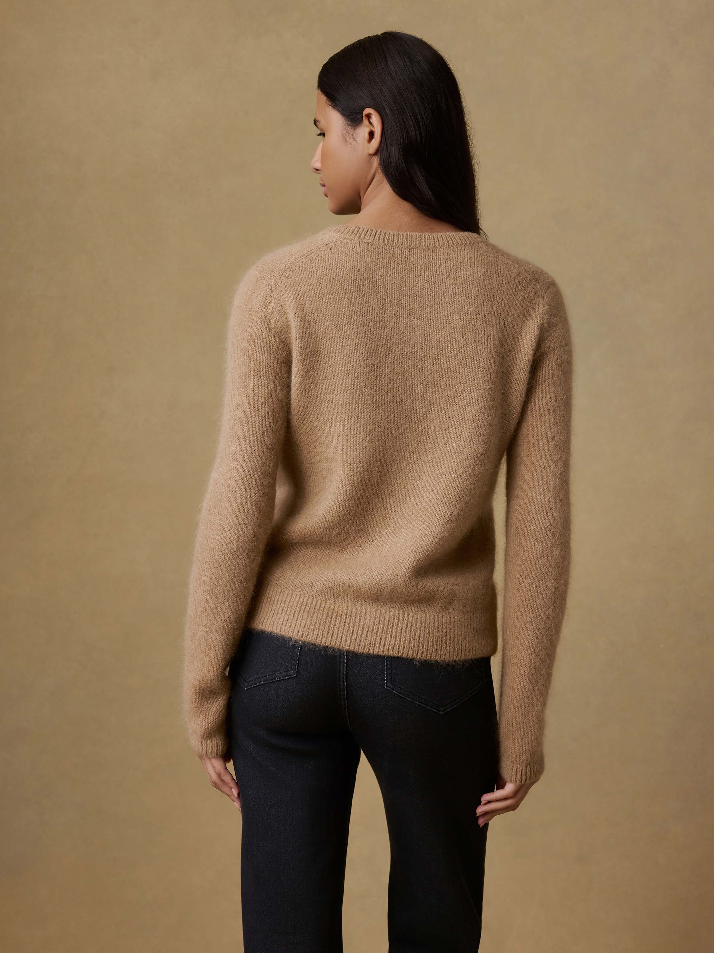Apres Alpaca Long-Sleeve Cardigan - Oatmeal | Faherty Brand