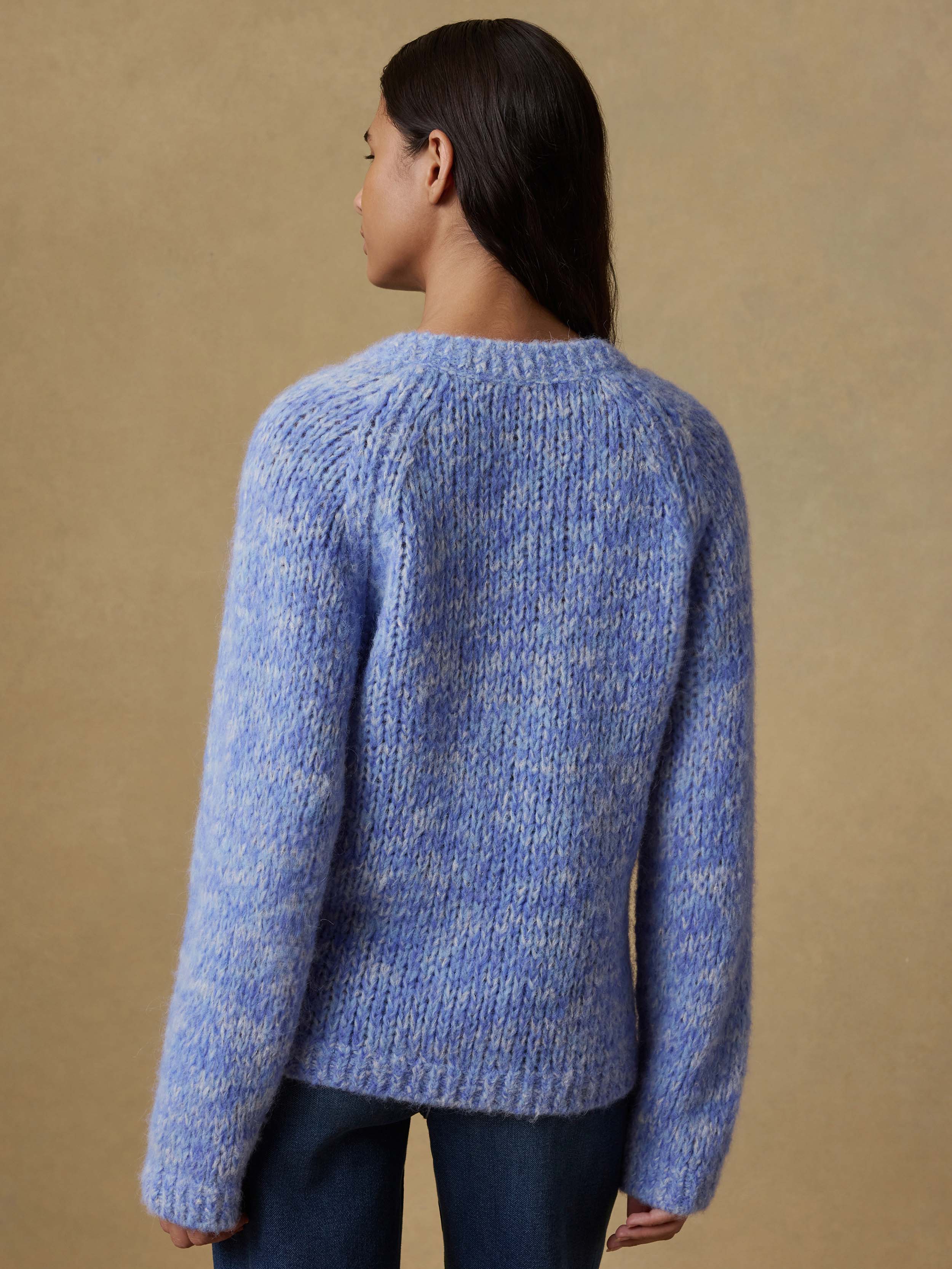 Apres Alpaca V Neck Pullover - Saltwater Blue | Faherty Brand