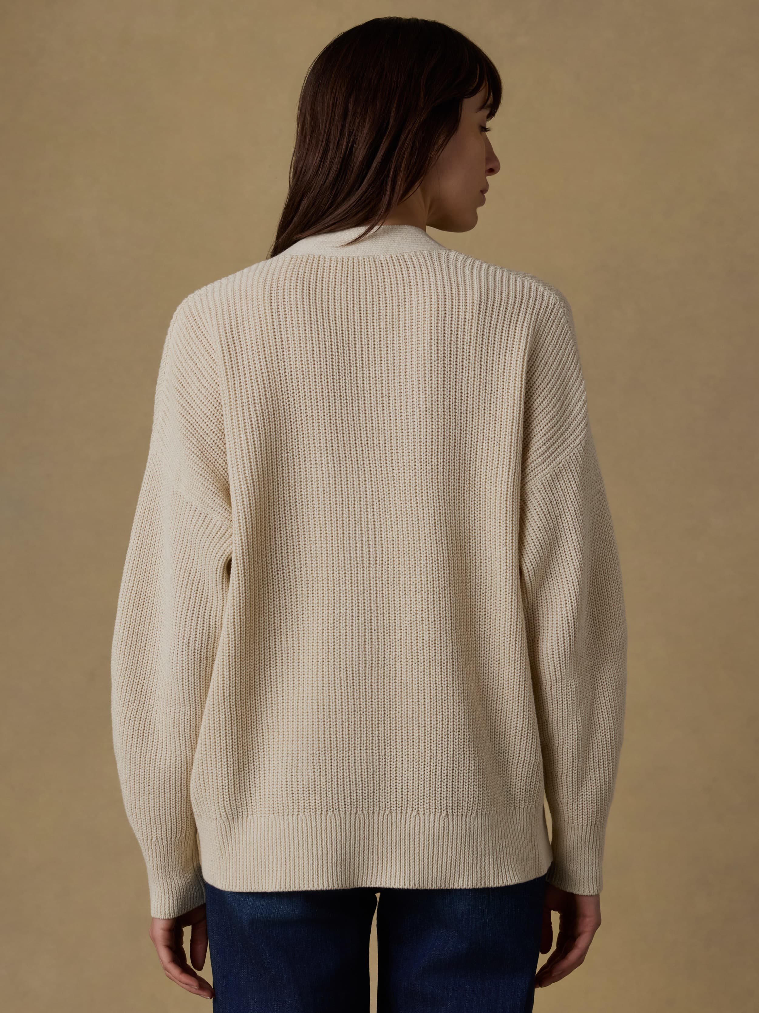 Miramar Linen Relaxed Cardigan - Summer Sand | Faherty Brand