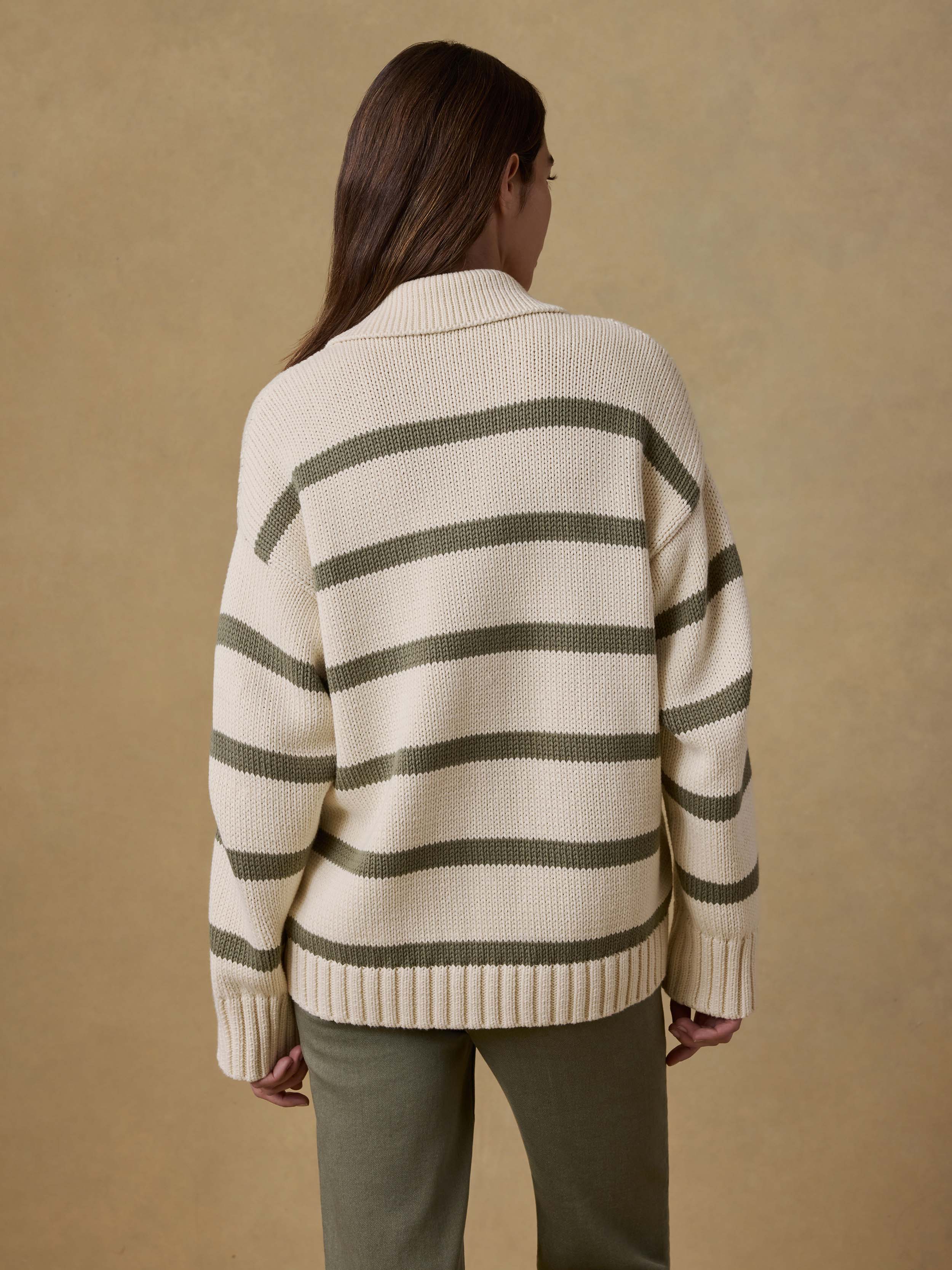 Sunwashed Cotton Polo Sweater - Antique Stripe | Faherty Brand