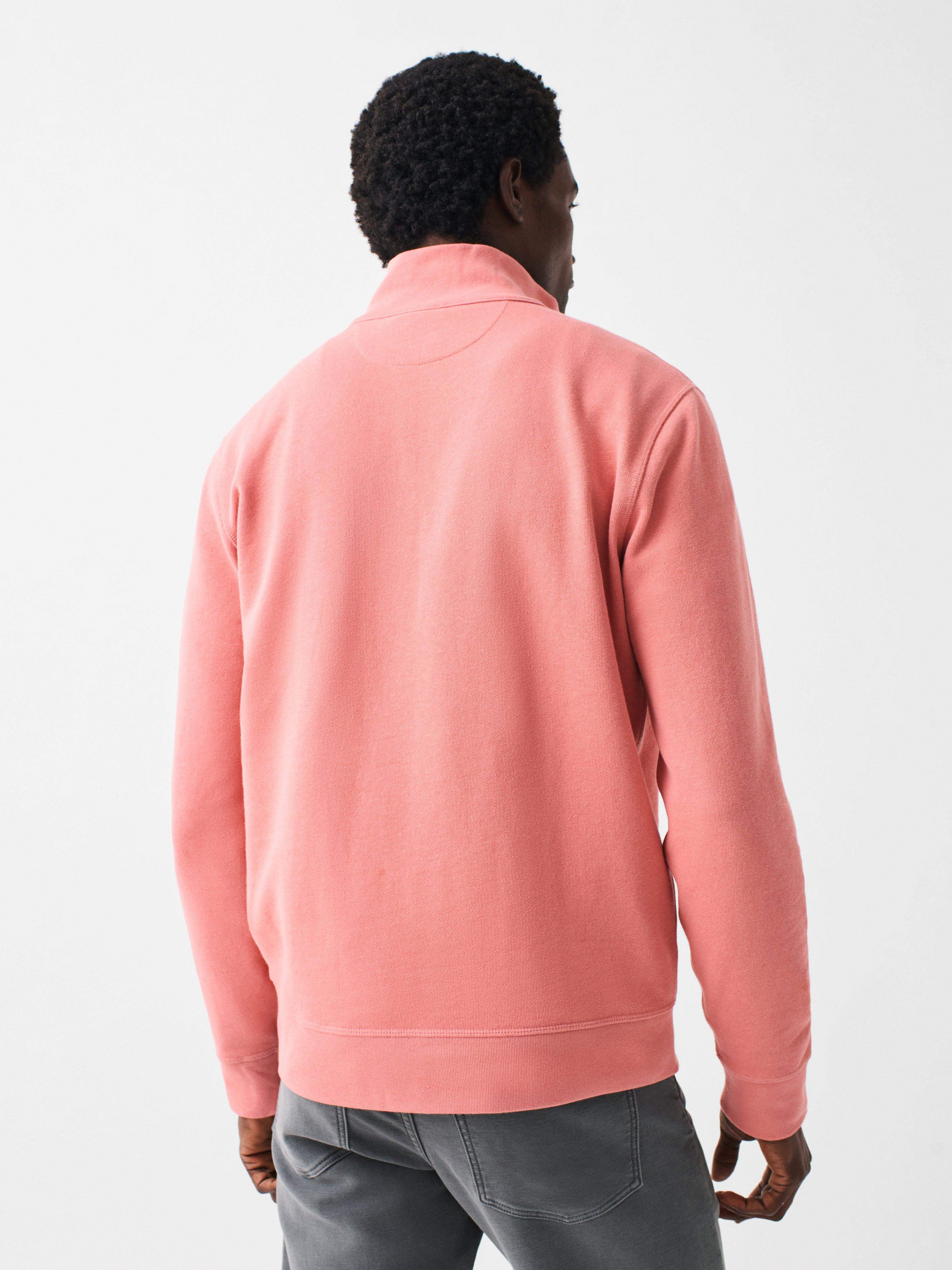 Spring Lake Long- Sleeve Terry Quarter- Zip - Faded Flag