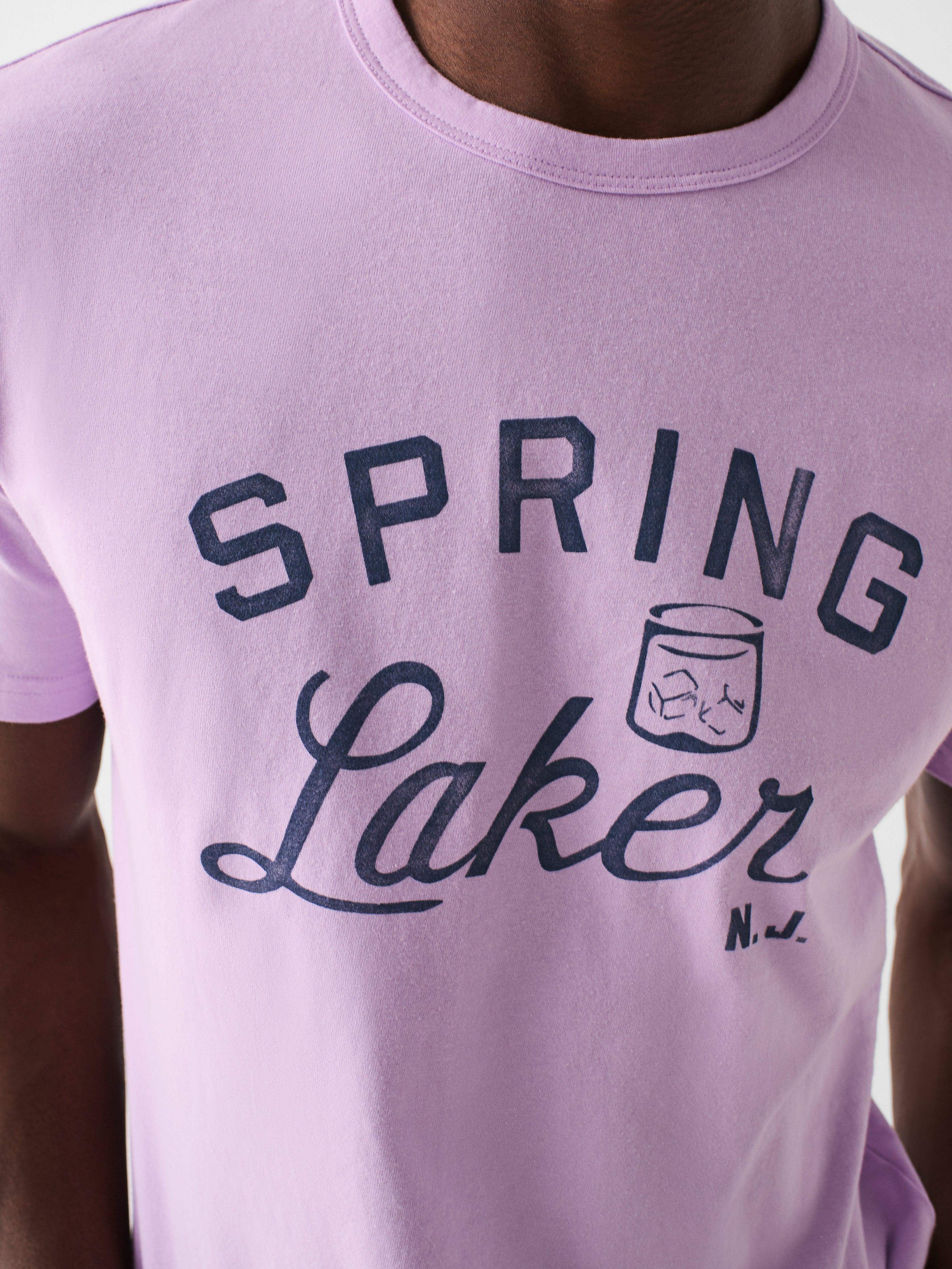 Spring Laker Short-Sleeve Crew Lakers T-Shirt - Faded Lilac | Faherty Brand