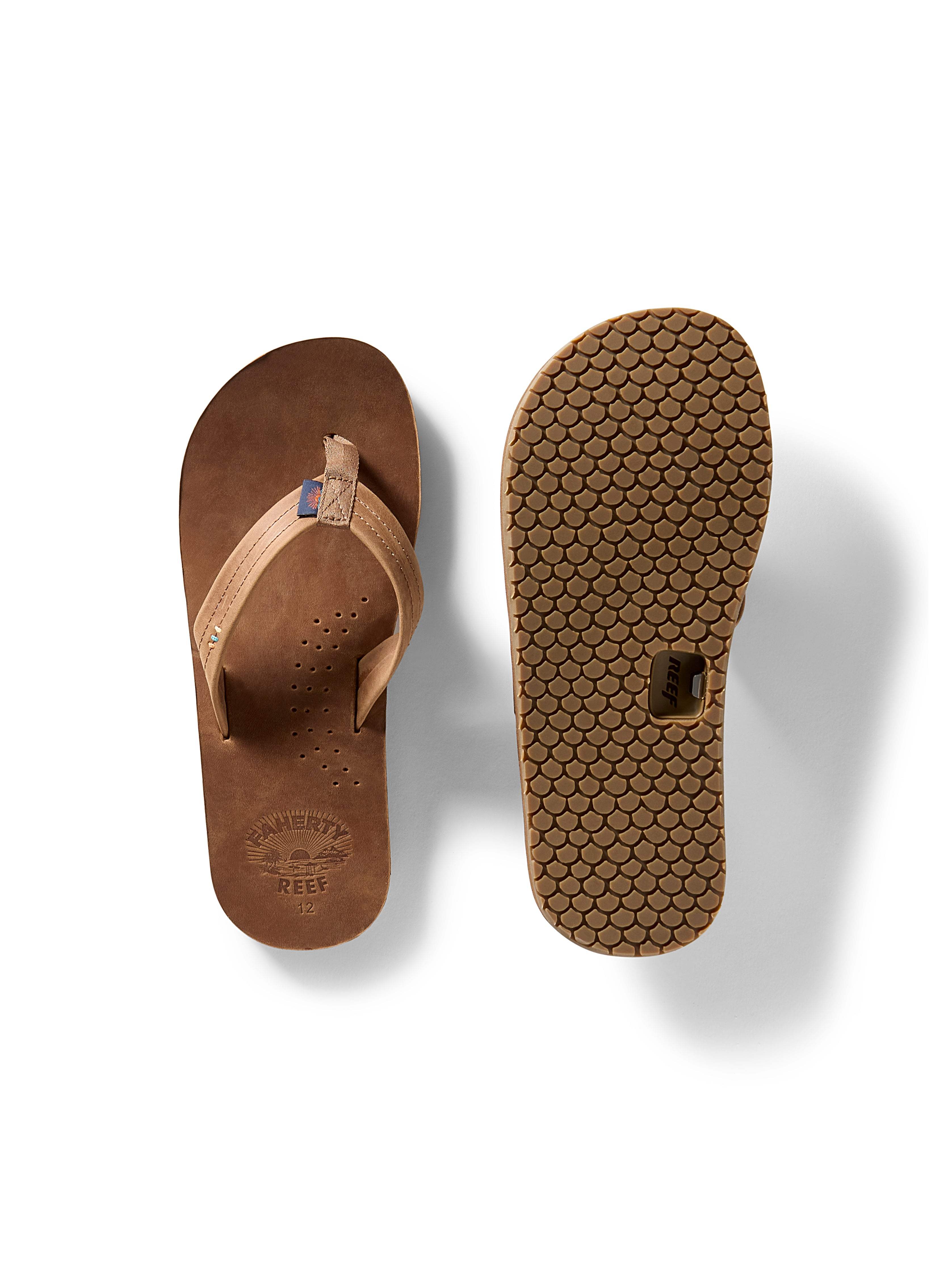 Faherty X Reef Draftsmen Flip Flop - Dark Brown | Faherty Brand