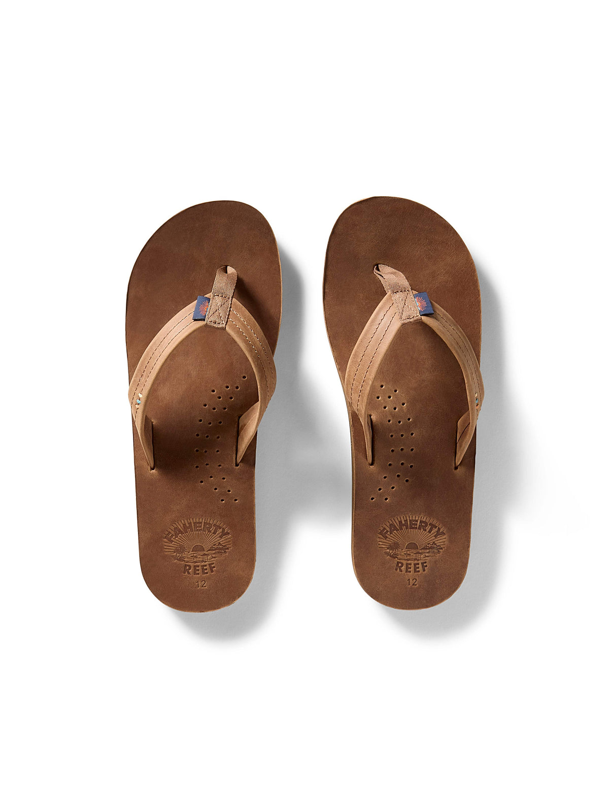  | Faherty X Reef Draftsmen Flip Flop - Dark Brown | Faherty Brand, image 5 of 7