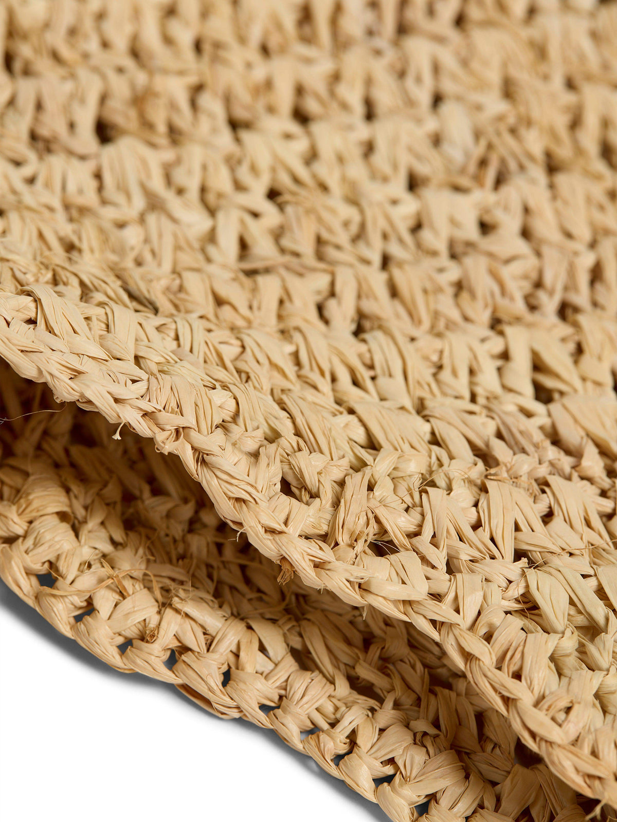 Raffia Crochet Hobo Tote - Natural, image 2 of 3