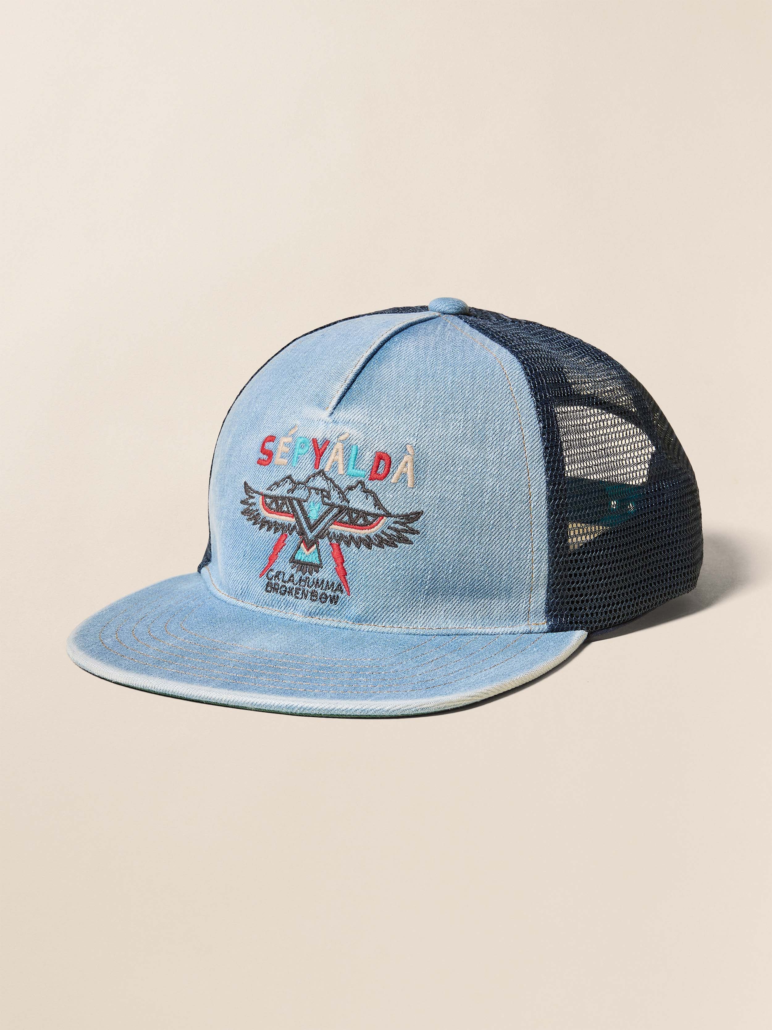 Steven Paul Judd Thunderbird Denim Hat - Light Indigo Wash | Faherty Brand