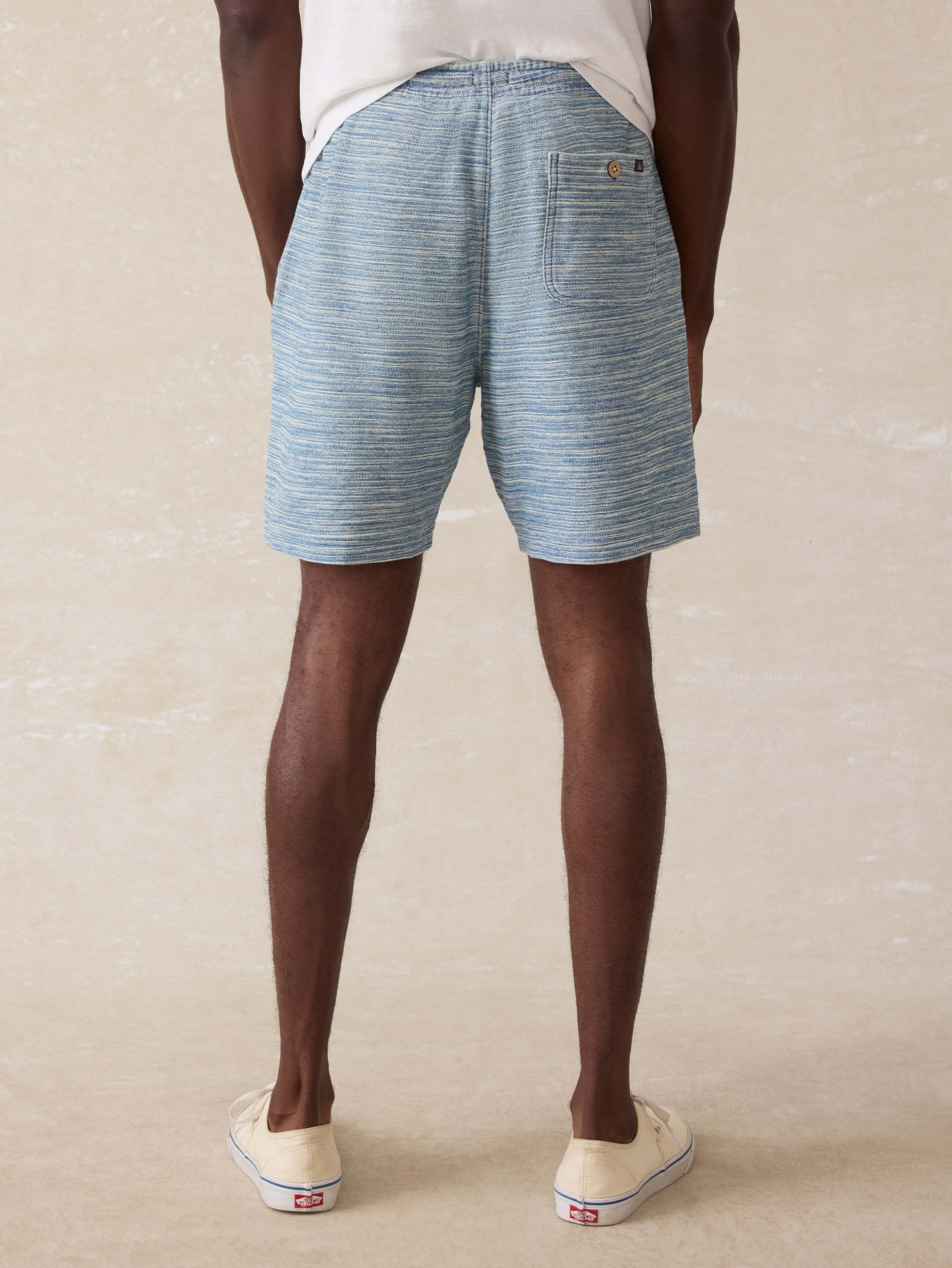 Indigo Knit Short - Indigo Waterway Stripe | Faherty Brand