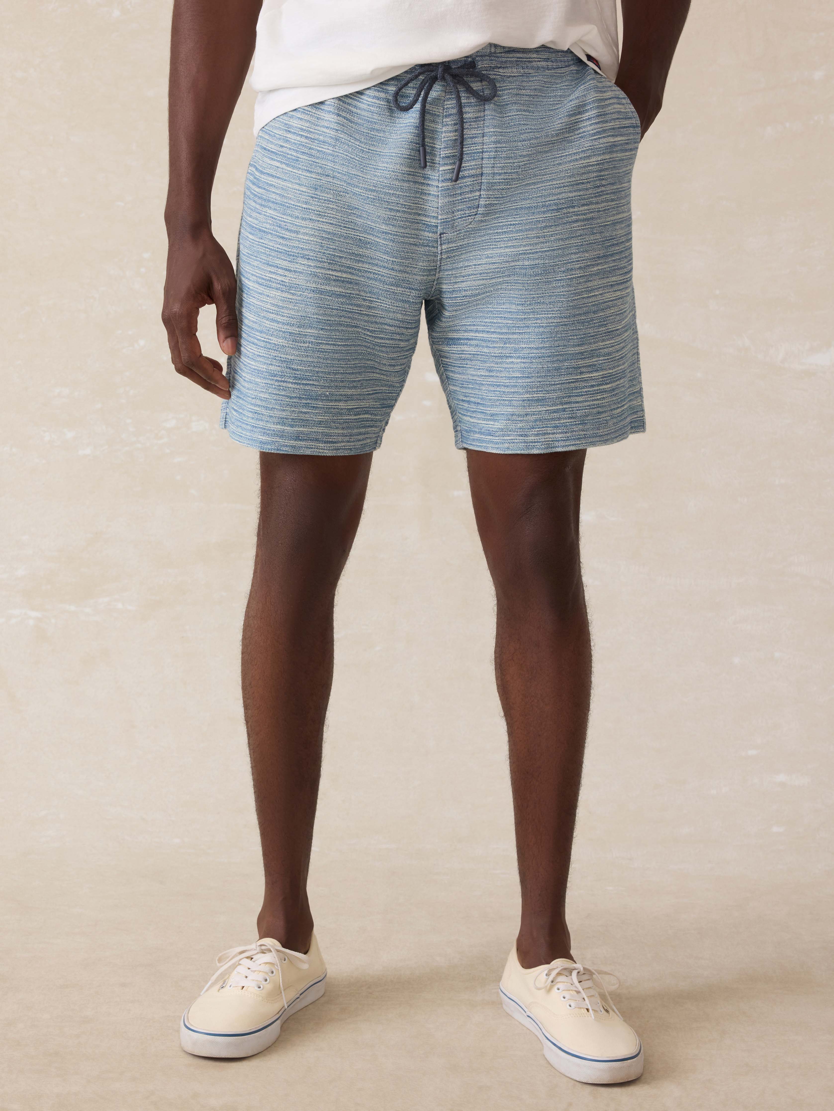 Indigo Knit Short - Indigo Waterway Stripe | Faherty Brand