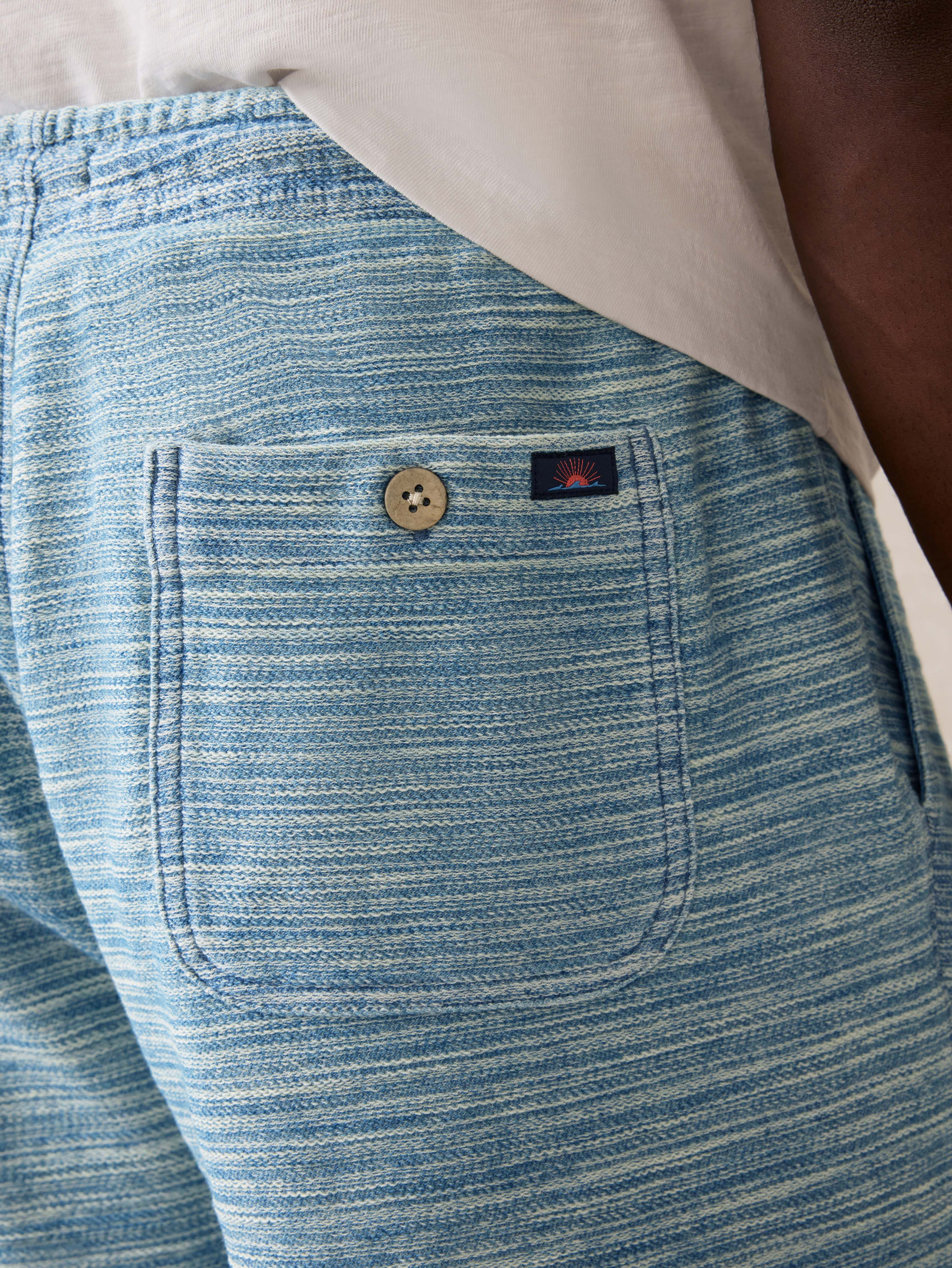 Indigo Knit Short - Indigo Waterway Stripe | Faherty Brand