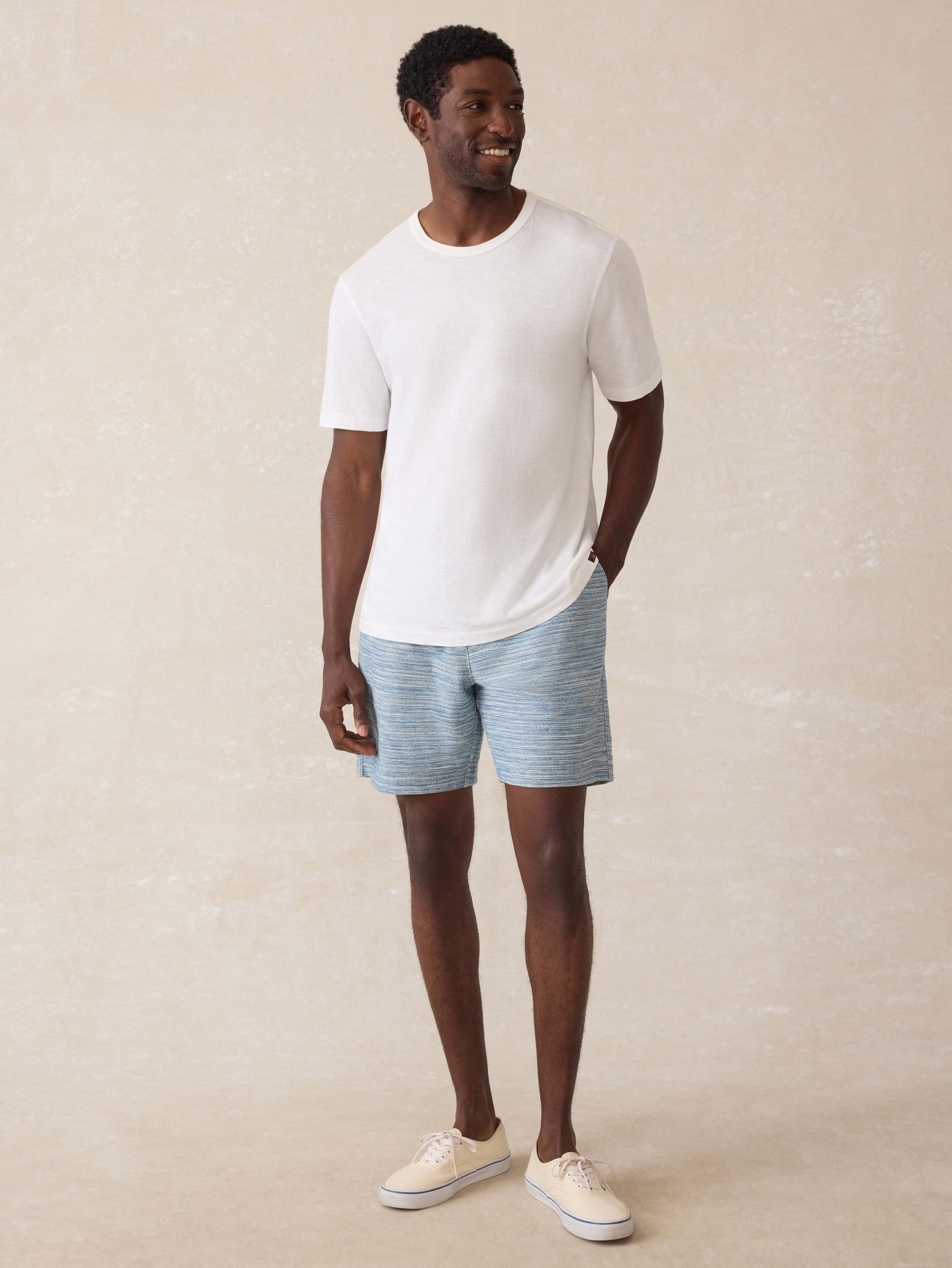 Indigo Knit Short - Indigo Waterway Stripe | Faherty Brand