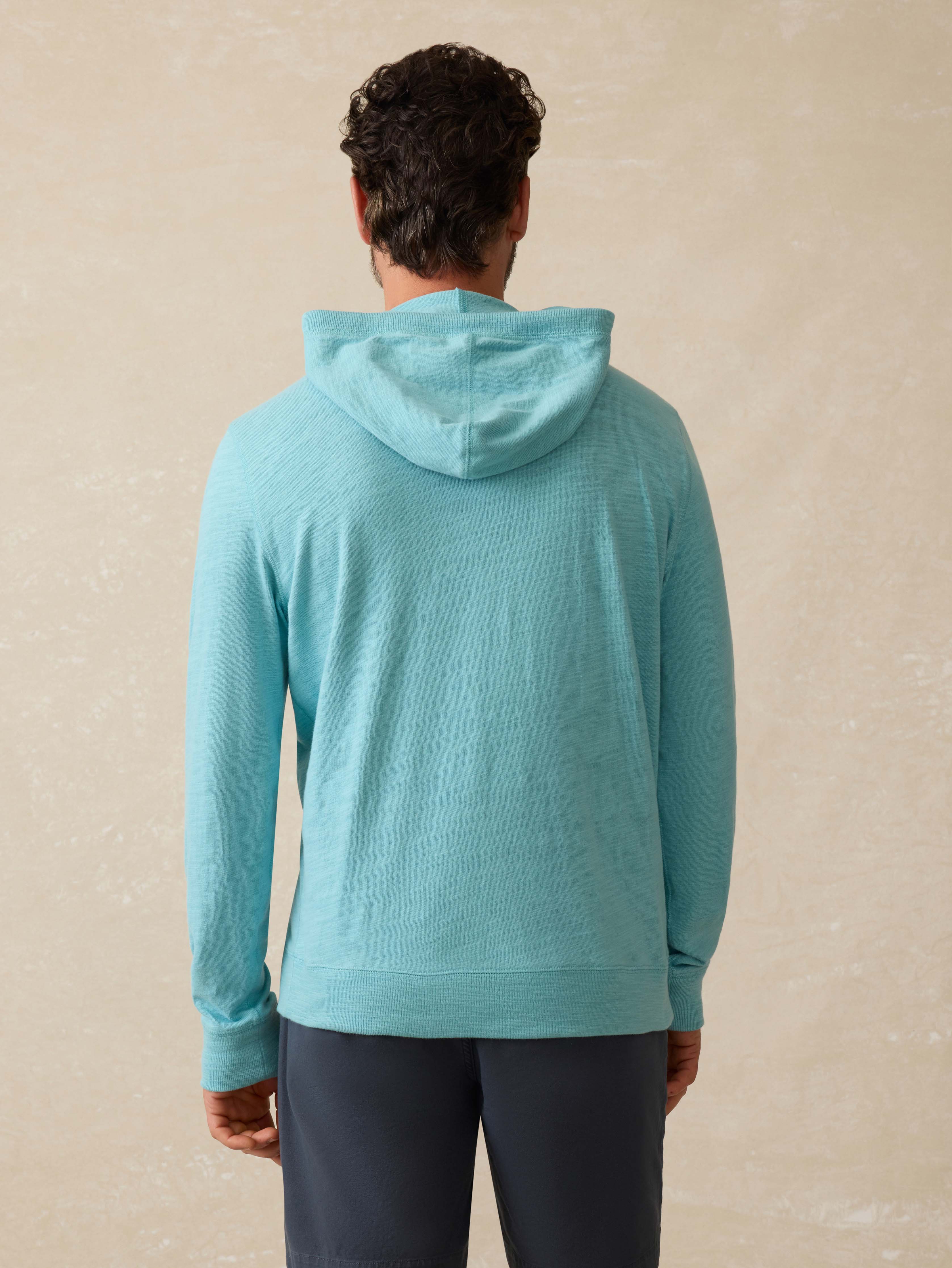 Sunwashed Organic Hoodie - Teal Sea | Faherty Brand