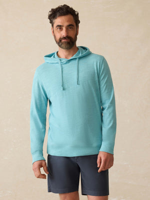 Sunwashed Organic Hoodie - Teal Sea
